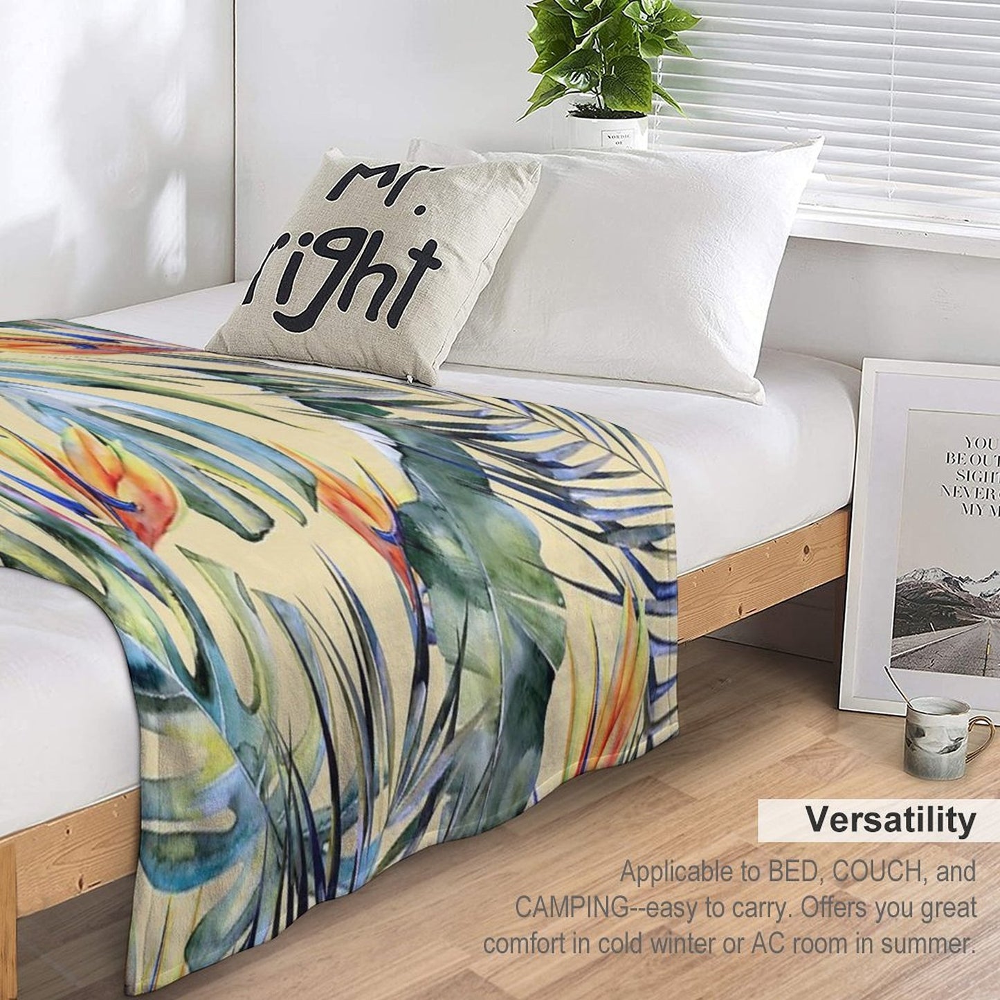 TROPICAL GARDEN 4 Anti-pilling Throw Blanket