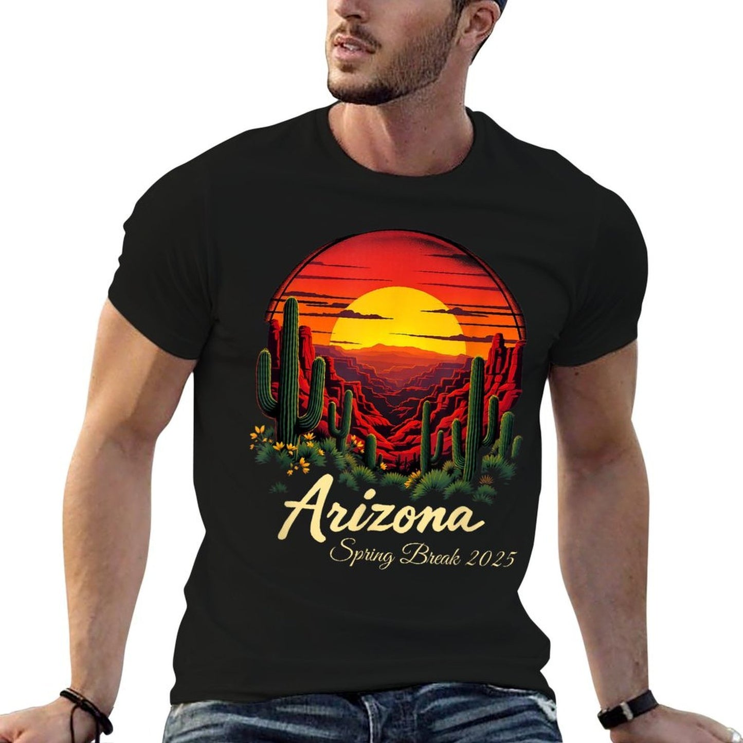 Spring Break 2025 Arizona Heathered Texture T-Shirt
