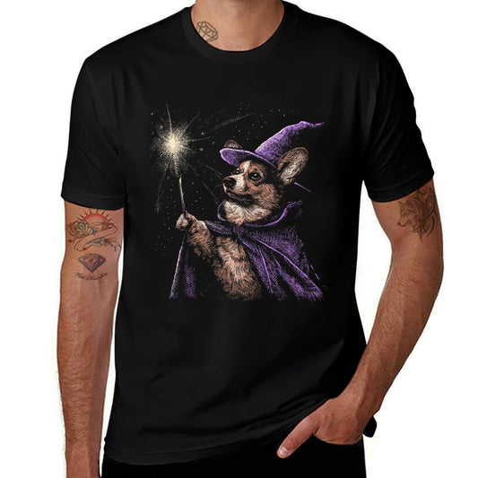 Wizard Corgi Magic Fantasy Dog Corgi Lover Magician  Versatile T-Shirt