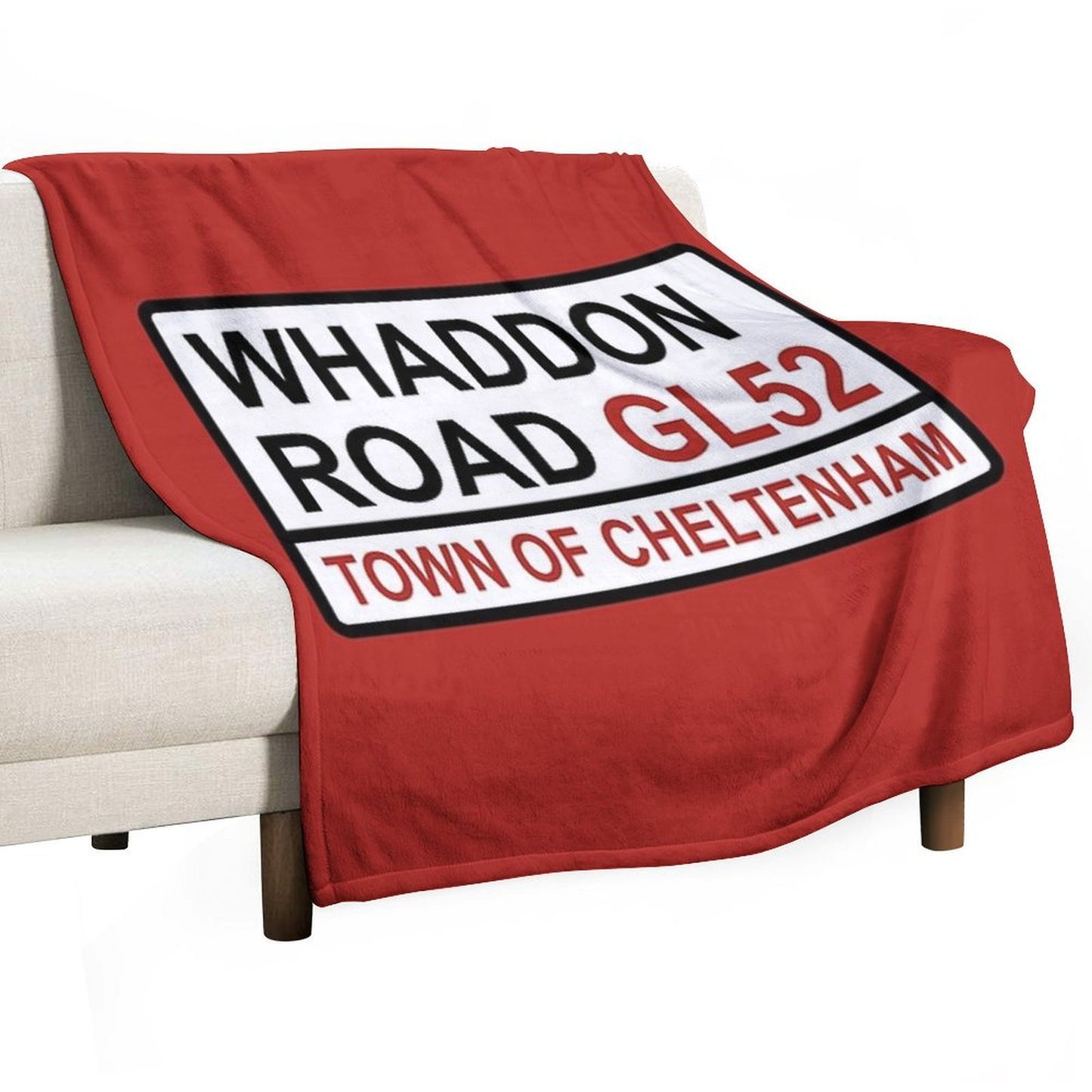 Cheltenham Town Whaddon Road Iconic Street Sign Premium Throw Blanket
