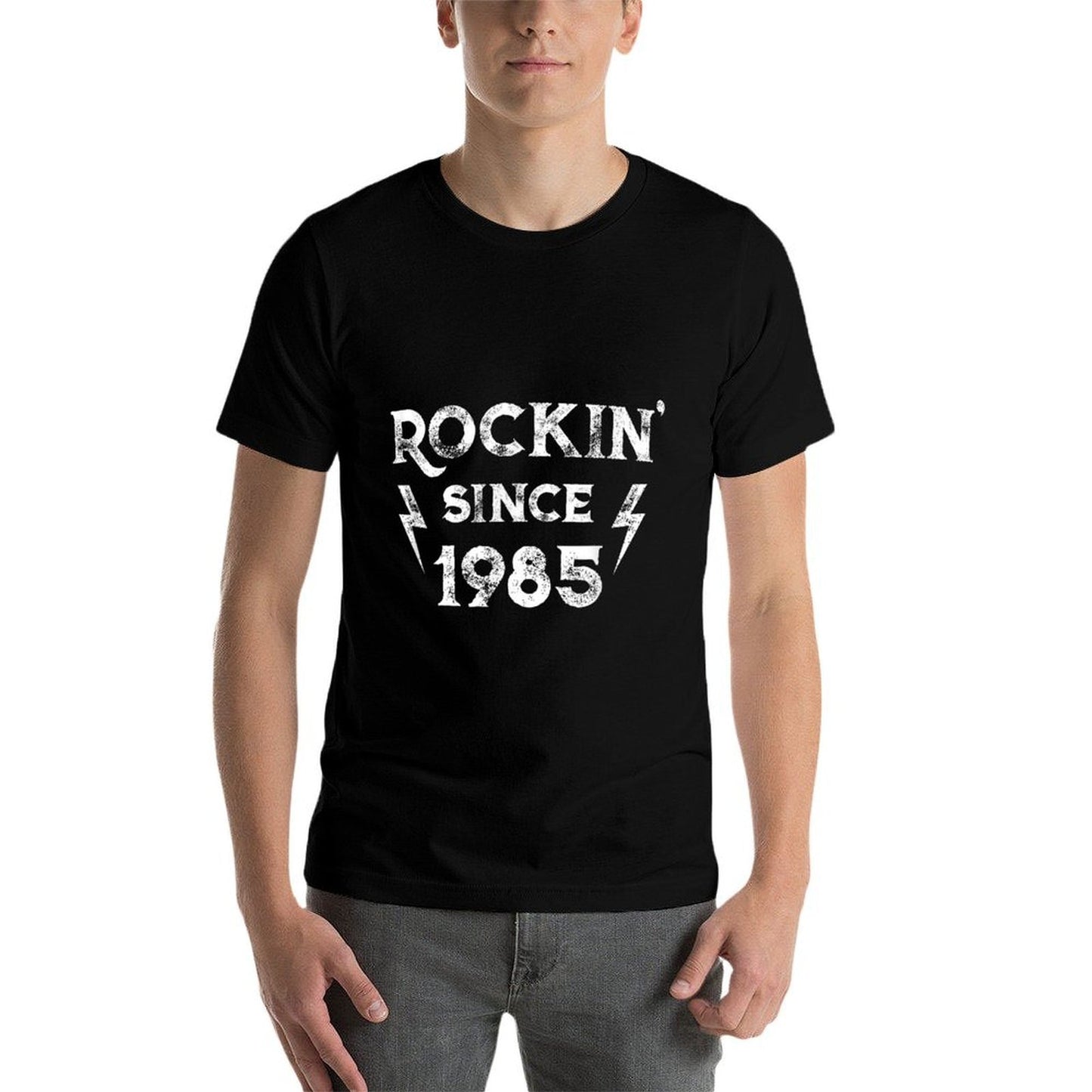 40 Year Old Classic Rock Fan 40th Birthday Rolled Sleeves T-Shirt
