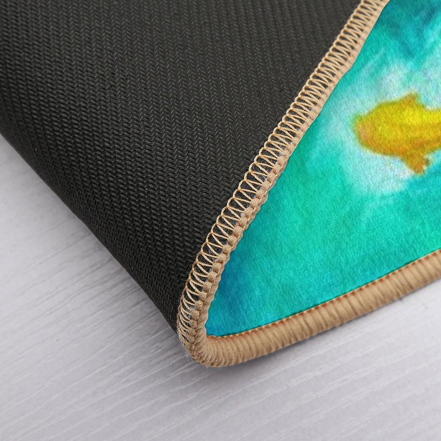 Gold Kois And Water Lily Pads Watercolor Painting Anti-Trip Bath Mat