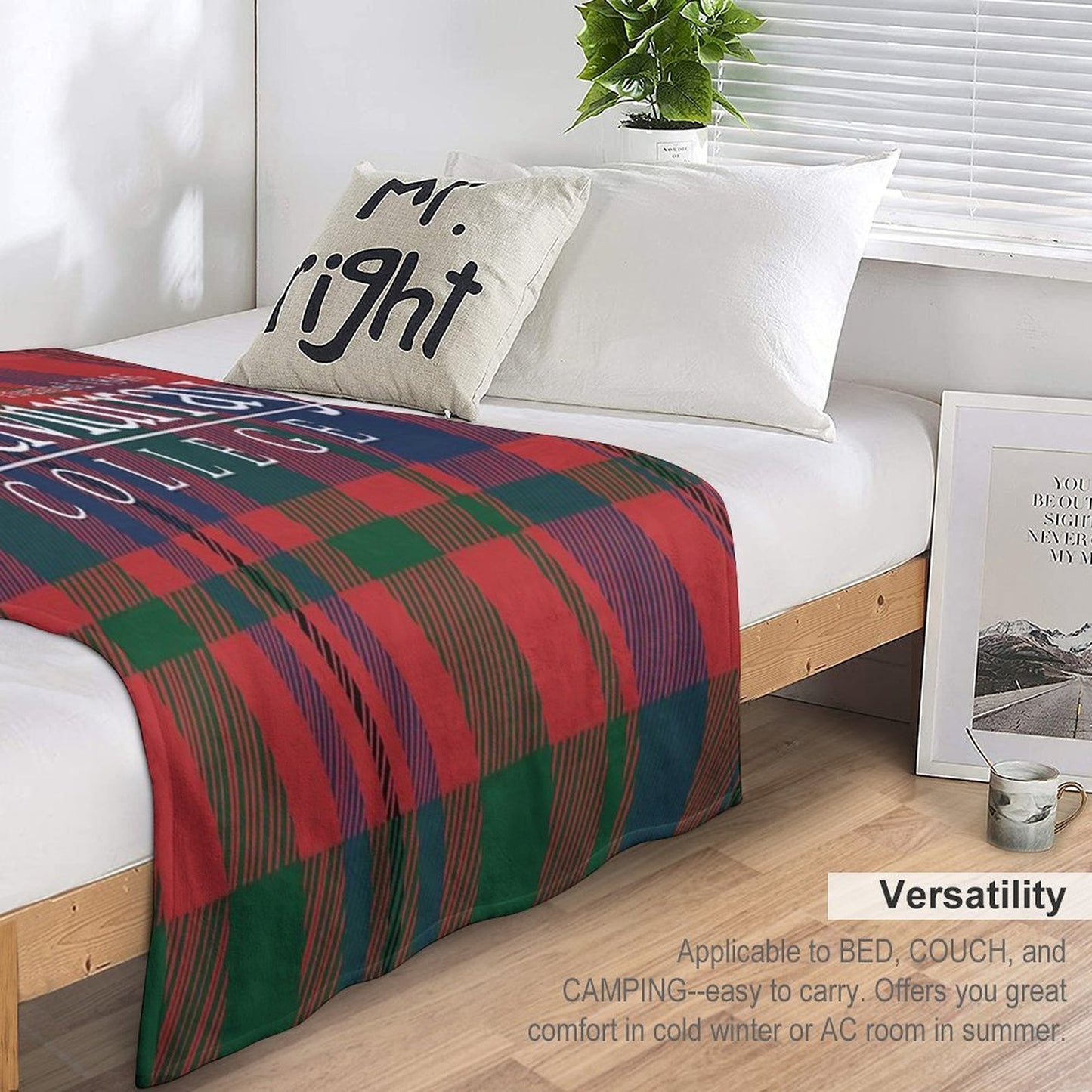 MacMurray College Tartan Sustainable Throw Blanket