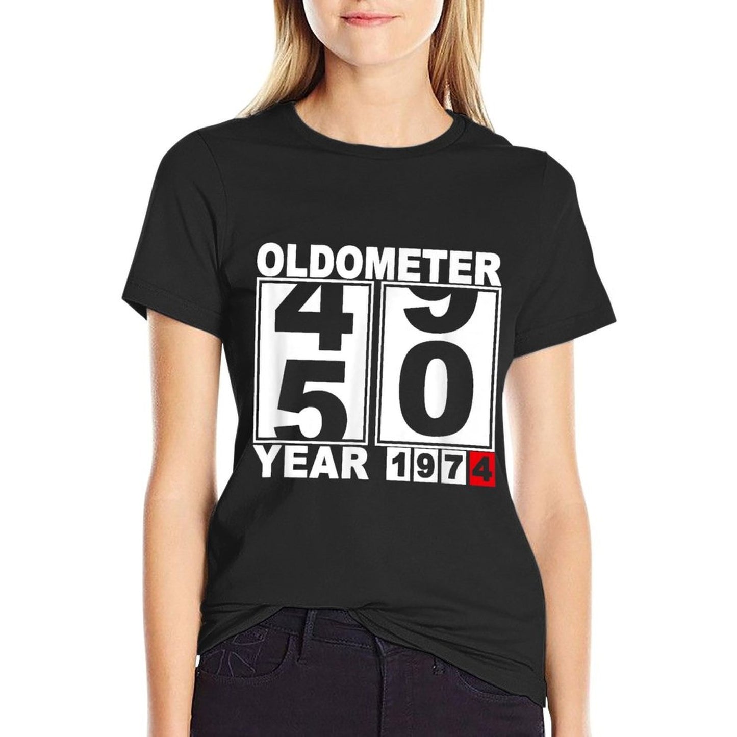 1974 Oldometer 50th Birthday Gifts 50 Year Old Quick-drying T-Shirt