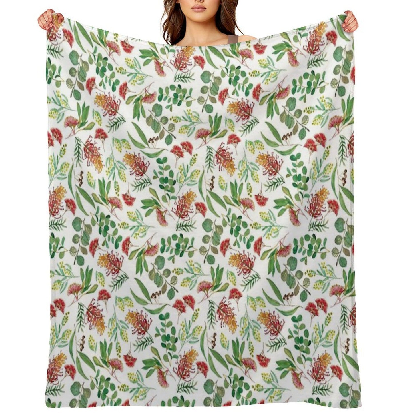 Australian Botanical Eco-conscious Throw Blanket