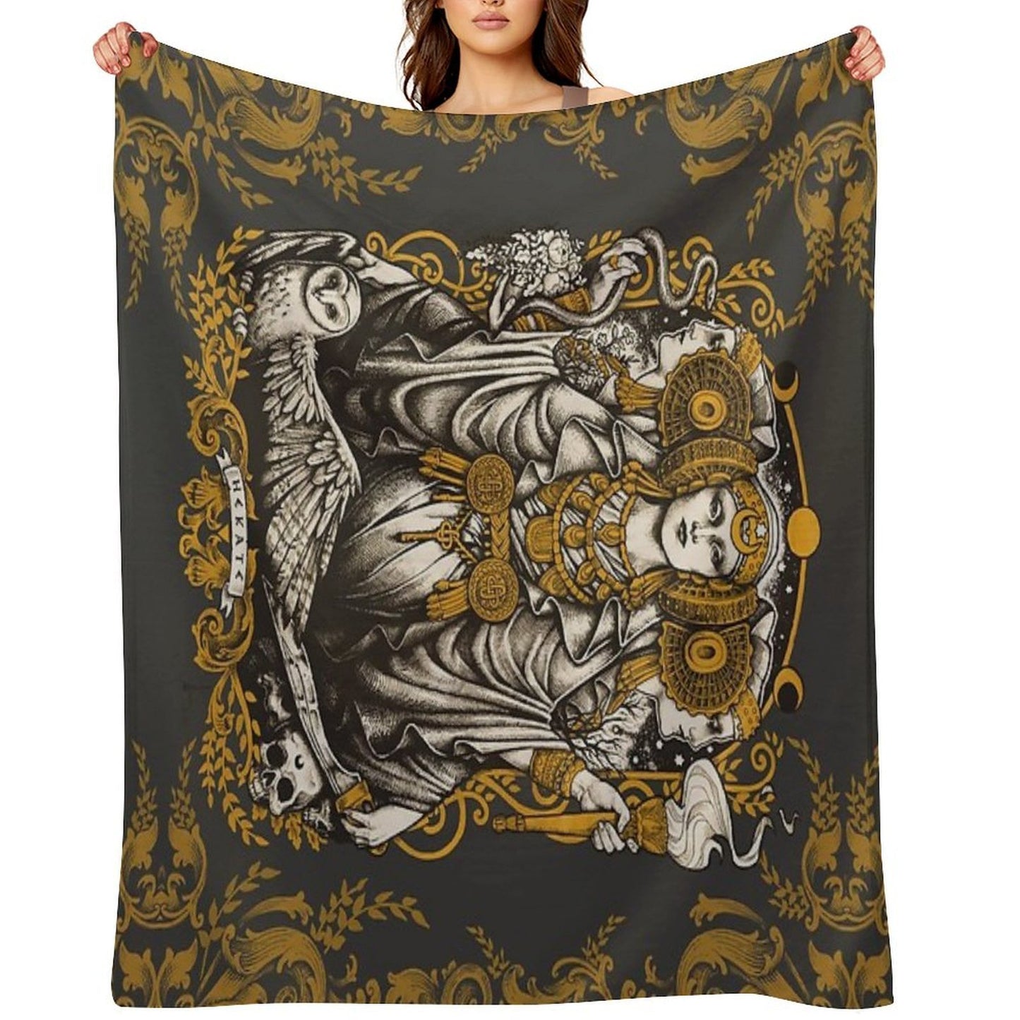 IBERIAN HECATE Machine-washable Throw Blanket