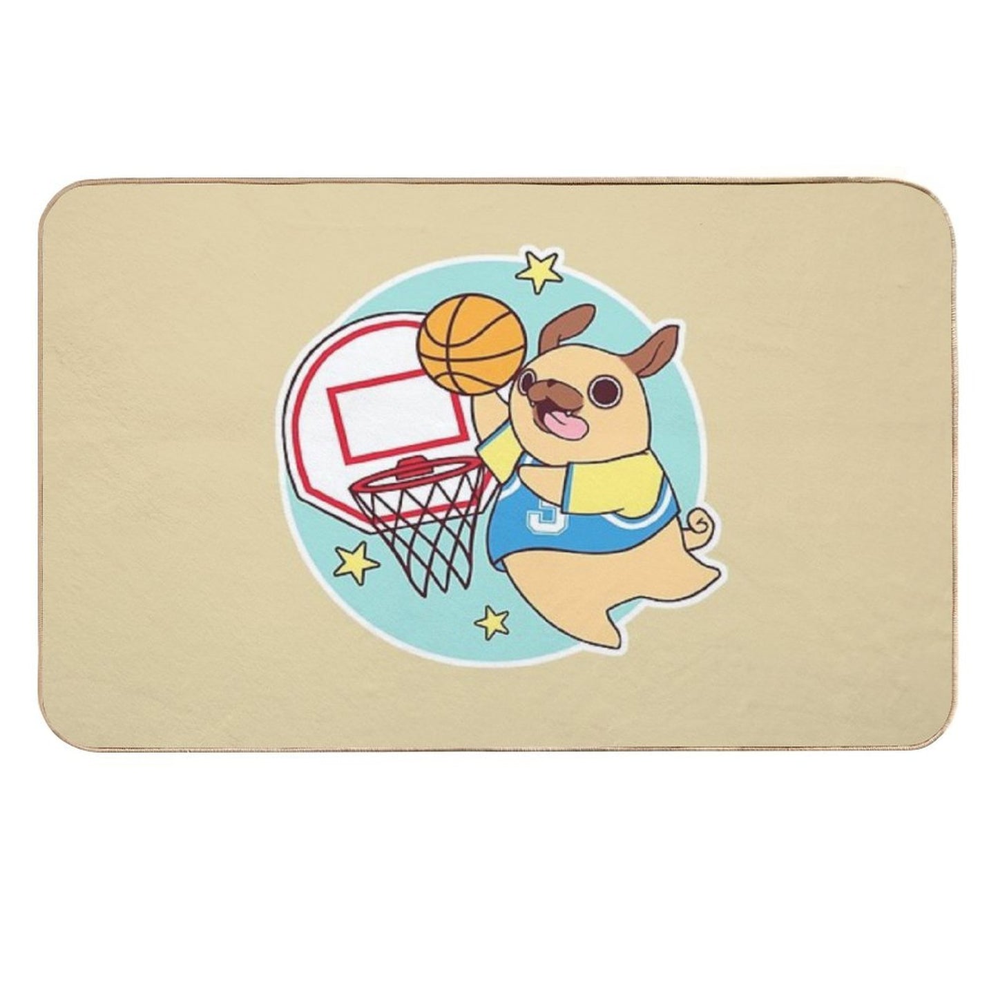 Pug All Star Non-Slip Bath Mat