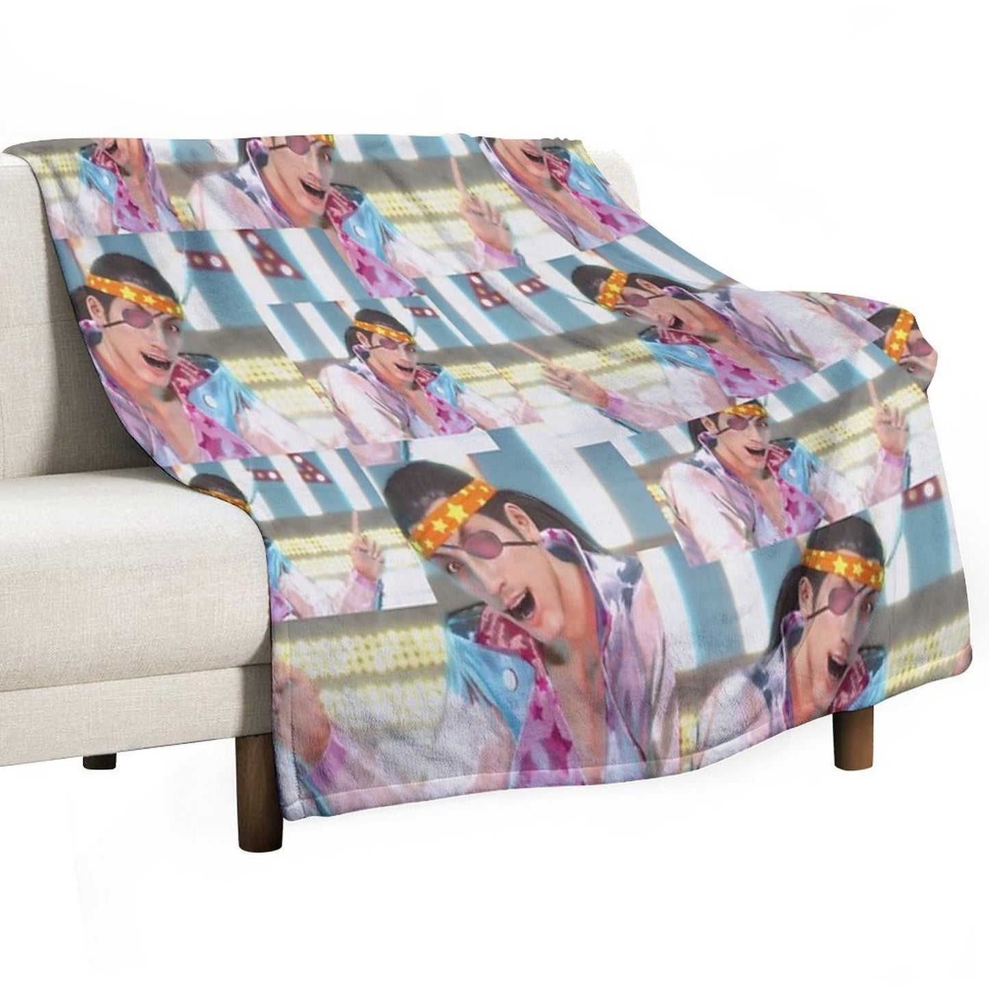 Goro Majima Yakuza Montage Premium Throw Blanket