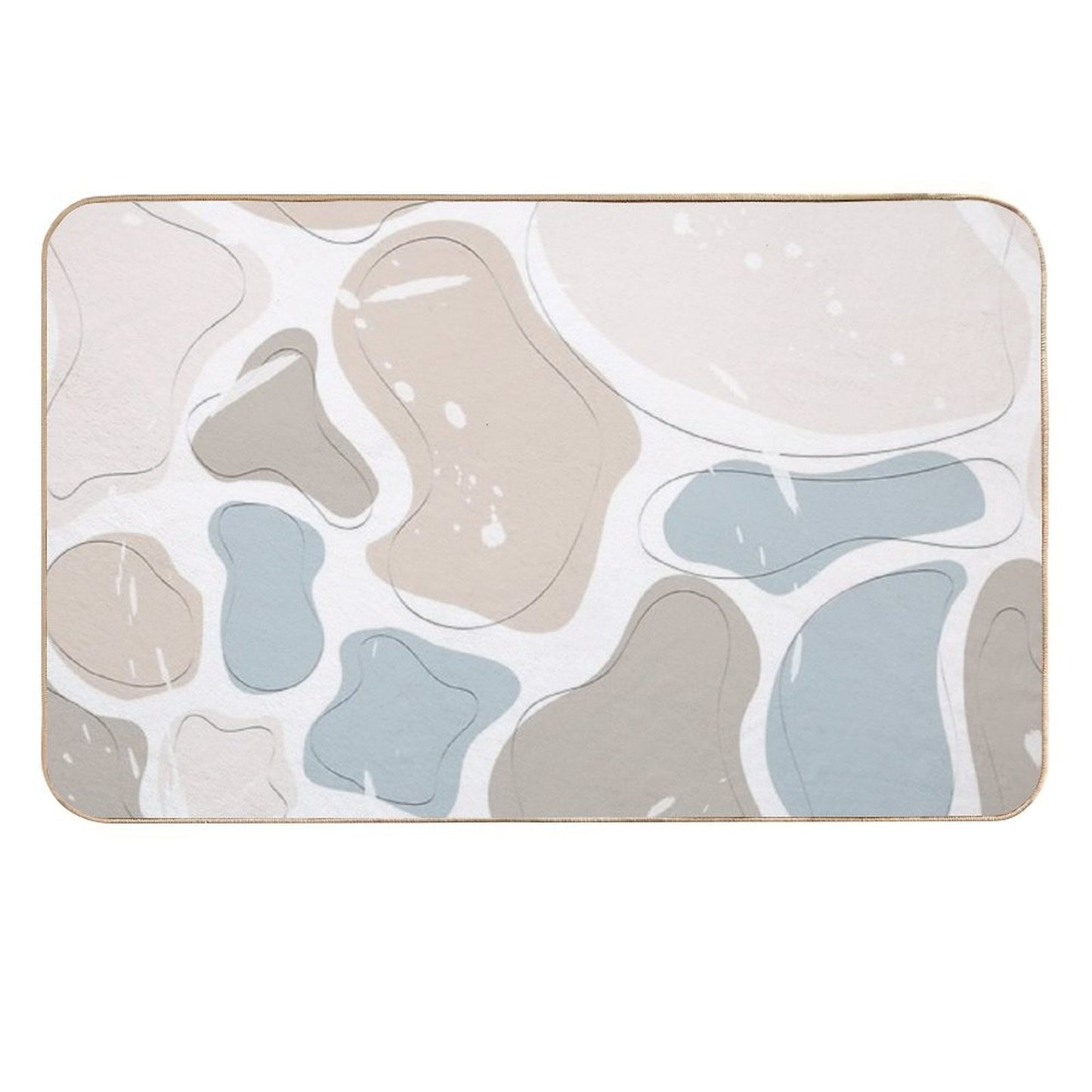 Trendy Contemporary Abstract Seamless Pattern. Non-Slip Bath Mat