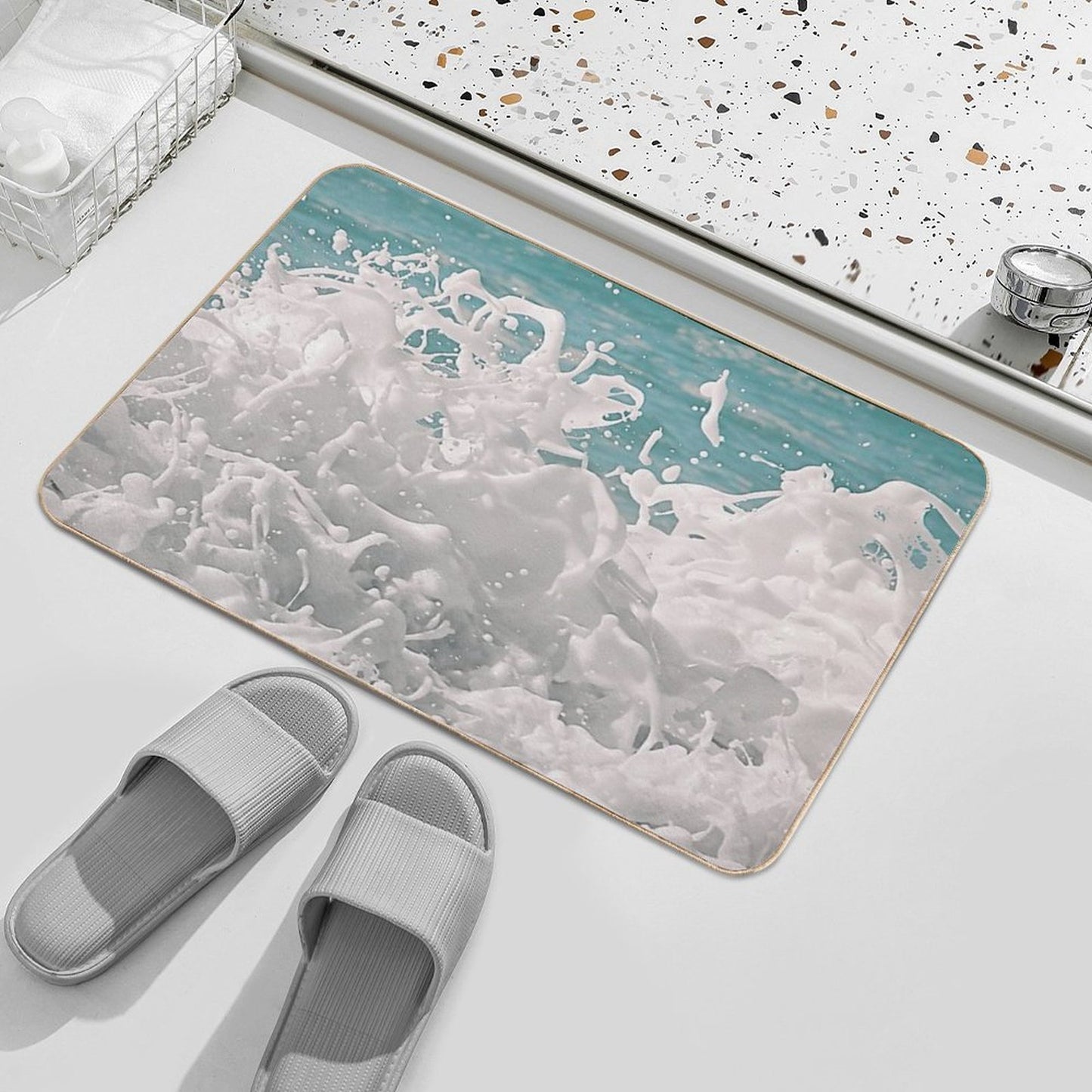 Bold Splash Easy Maintenance Bath Mat