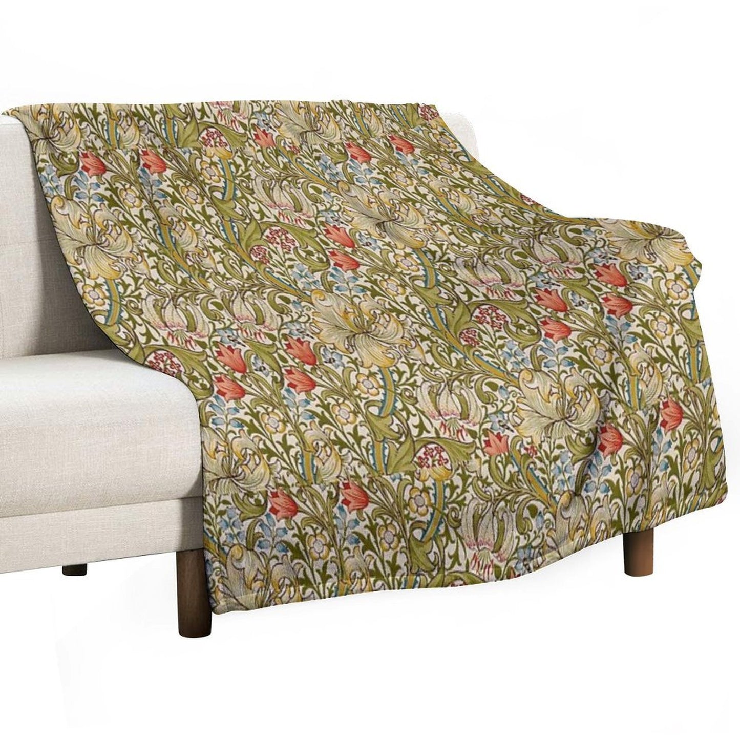 Golden Lilies All-season Throw Blanket