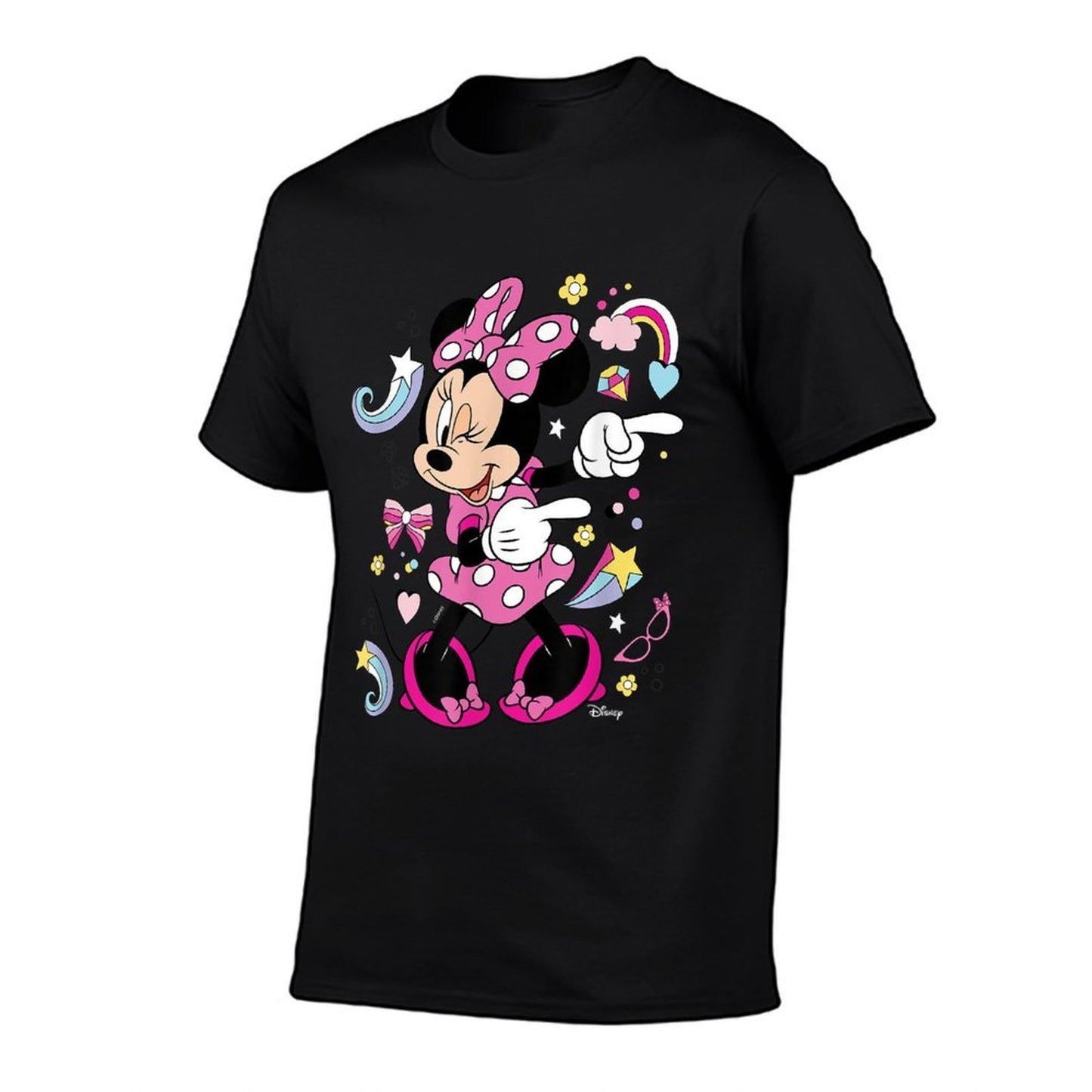 Mickey Friends- Minnie Mouse Graphic Only Fade-proof Color T-Shirt