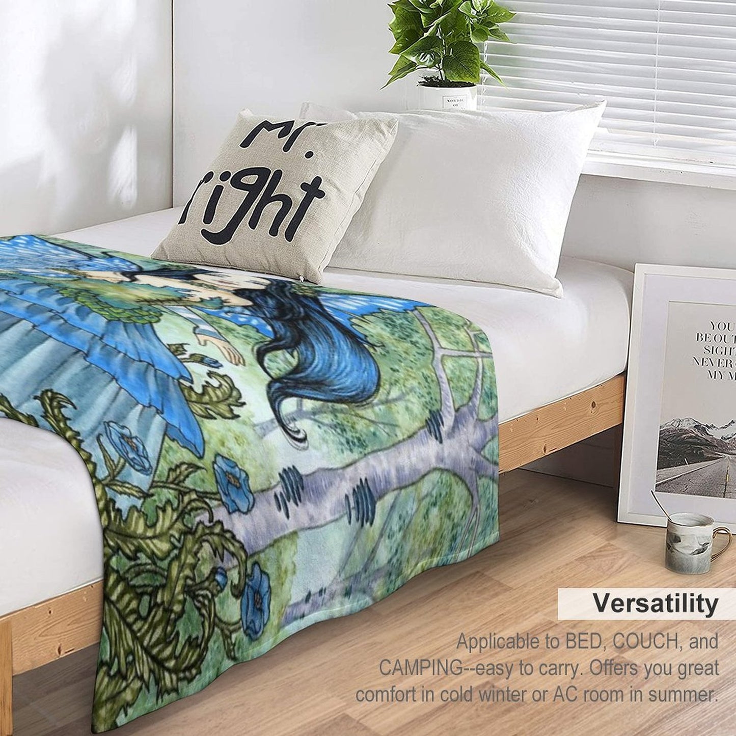 The Blue Wood Anti-pilling Throw Blanket