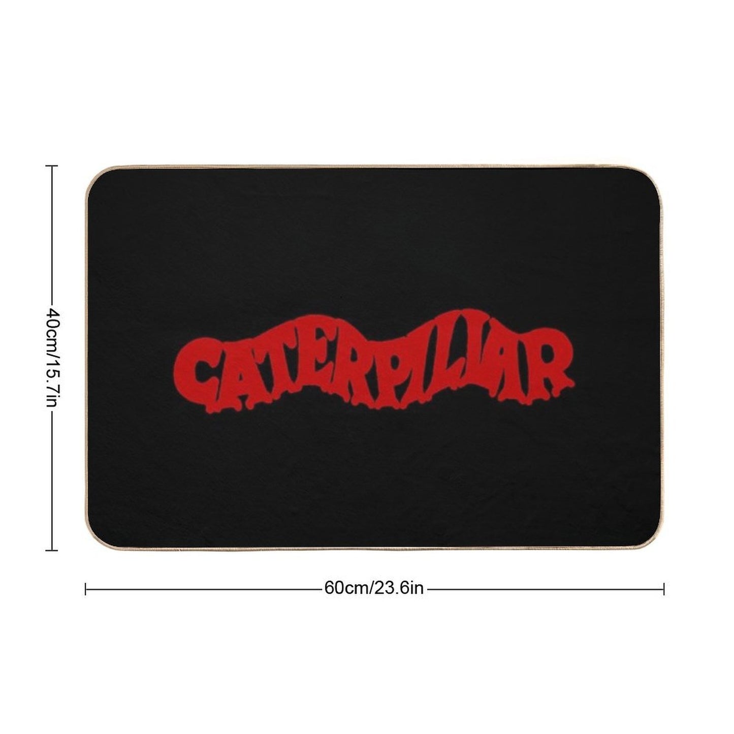 Caterpillar - Old Fashion - Red Anti-Trip Bath Mat