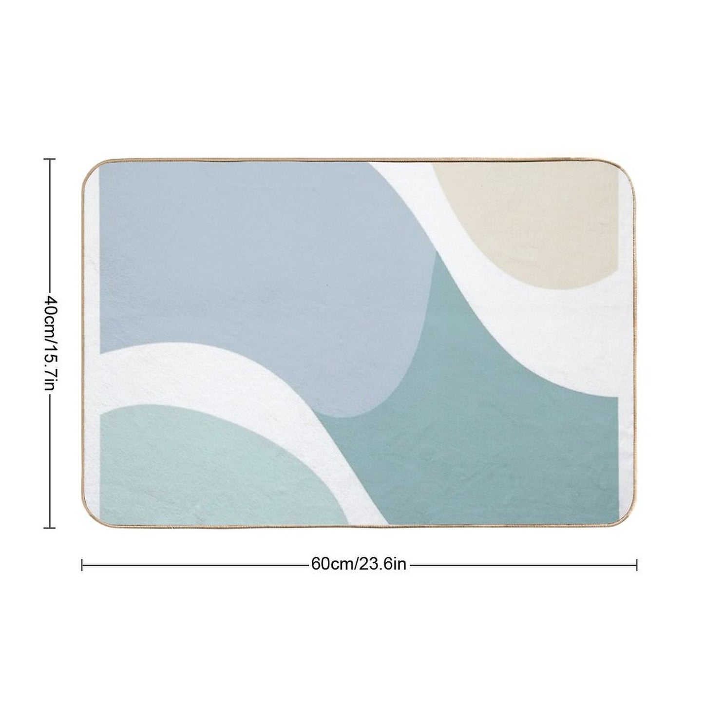 Abstract Pastel Organic Shapes High-Traffic Bath Mat