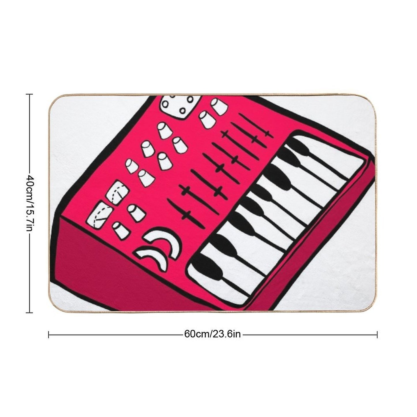 The Red Synthesizer Stain-Proof Bath Mat