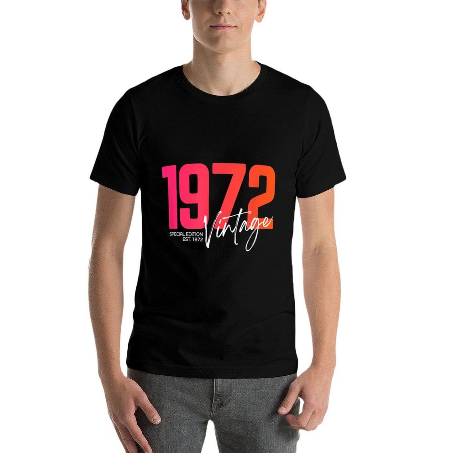 Vintage 1972 50 Years Old Birthday Born 1972 50th Birthday Summer-ready Fabric T-Shirt