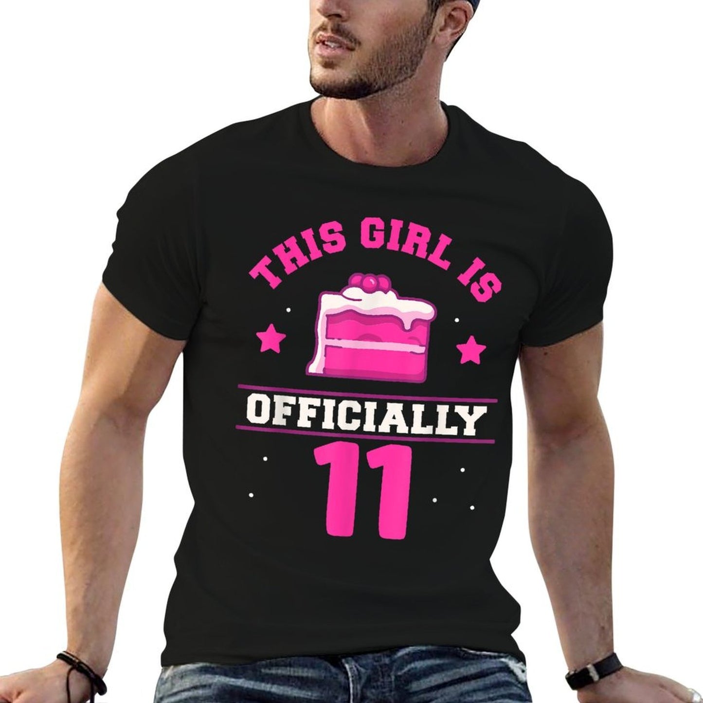 This Girl Is Officially 11 Her Birthday Years Age Old Eleven Lightweight T-Shirt
