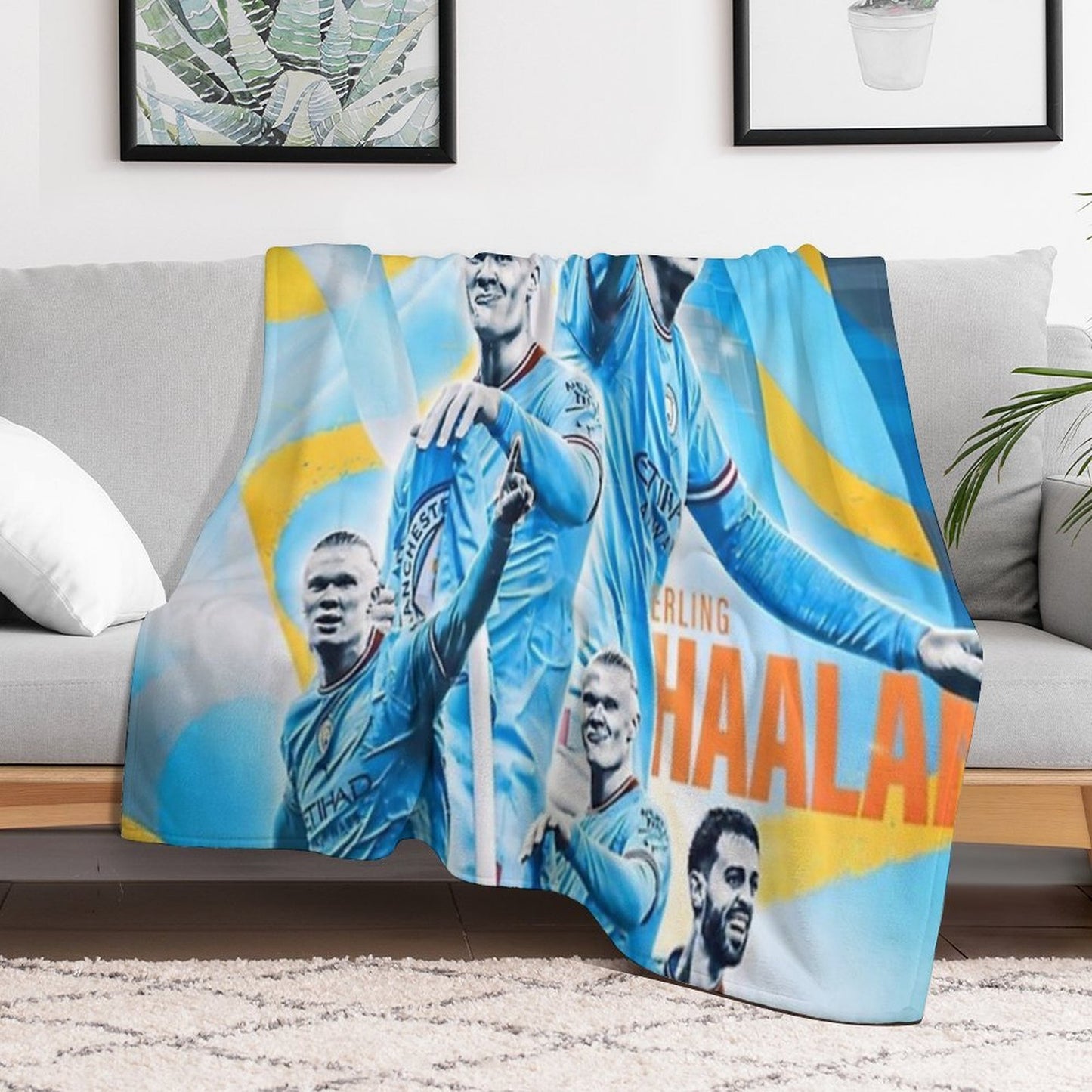Erling Haaland Gift-ready Throw Blanket