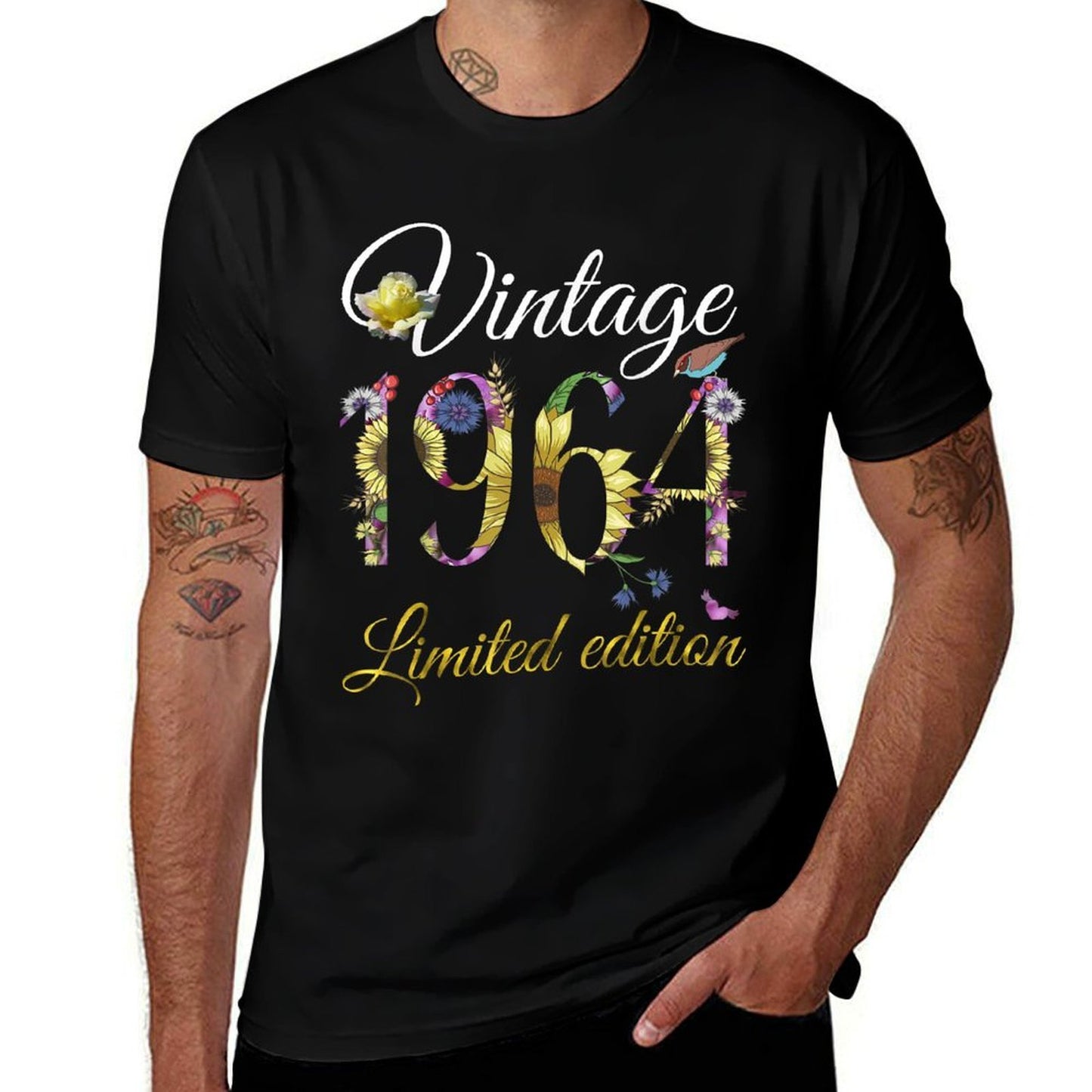 Vintage 1964 60 Year Old Sunflowers Floral 60th Birthday Versatile T-Shirt