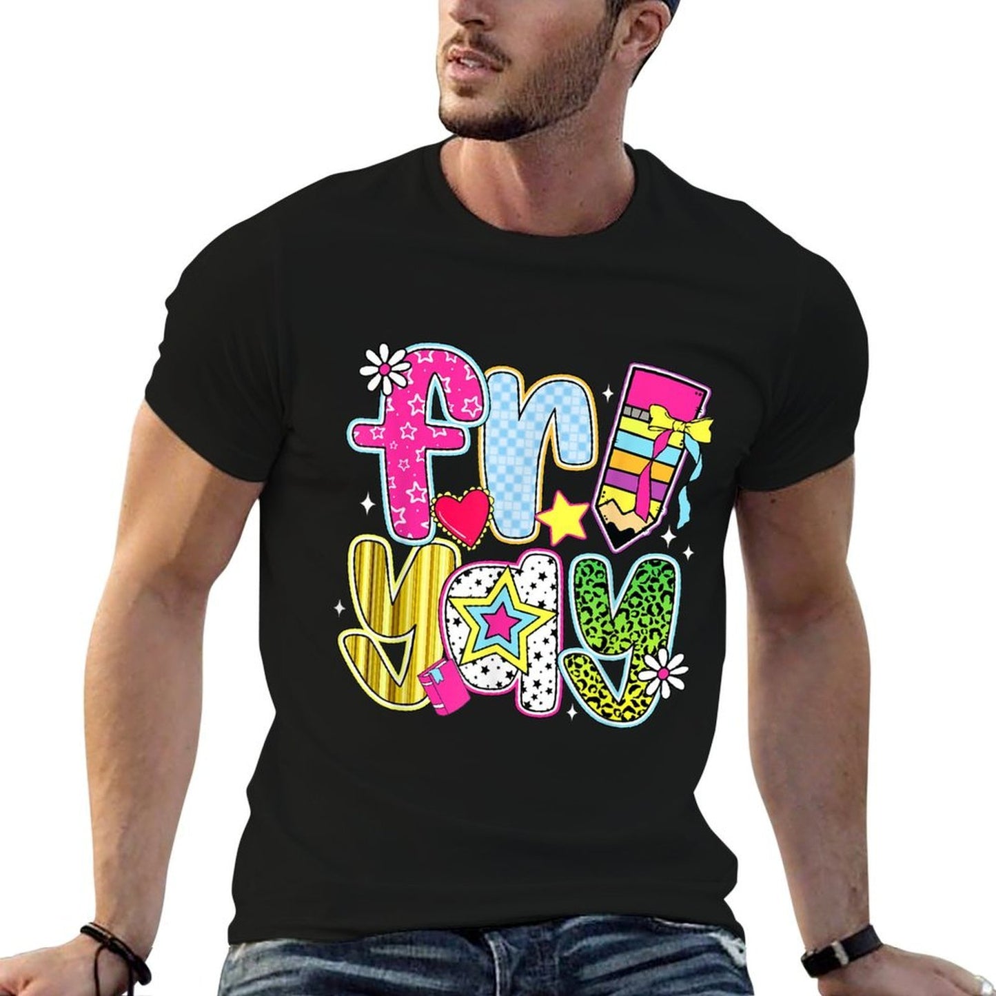Fri-Yay Happy Friday Funny Weekend Teacher Back To School Tagless Design T-Shirt
