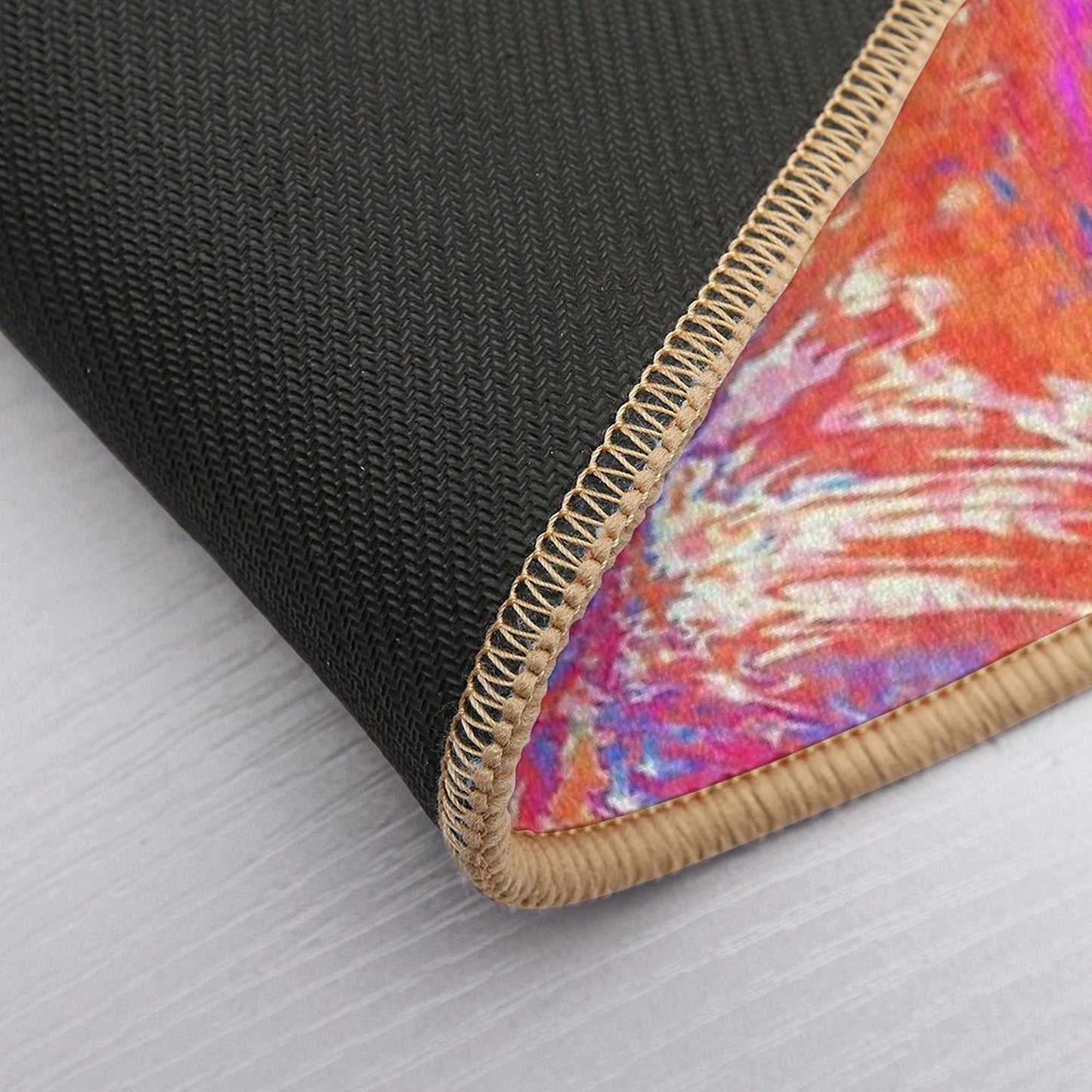 Chaotic Autumn Texture Psychedelic Fall Art Vibrant Abstract Design Rapid-Drying Bath Mat