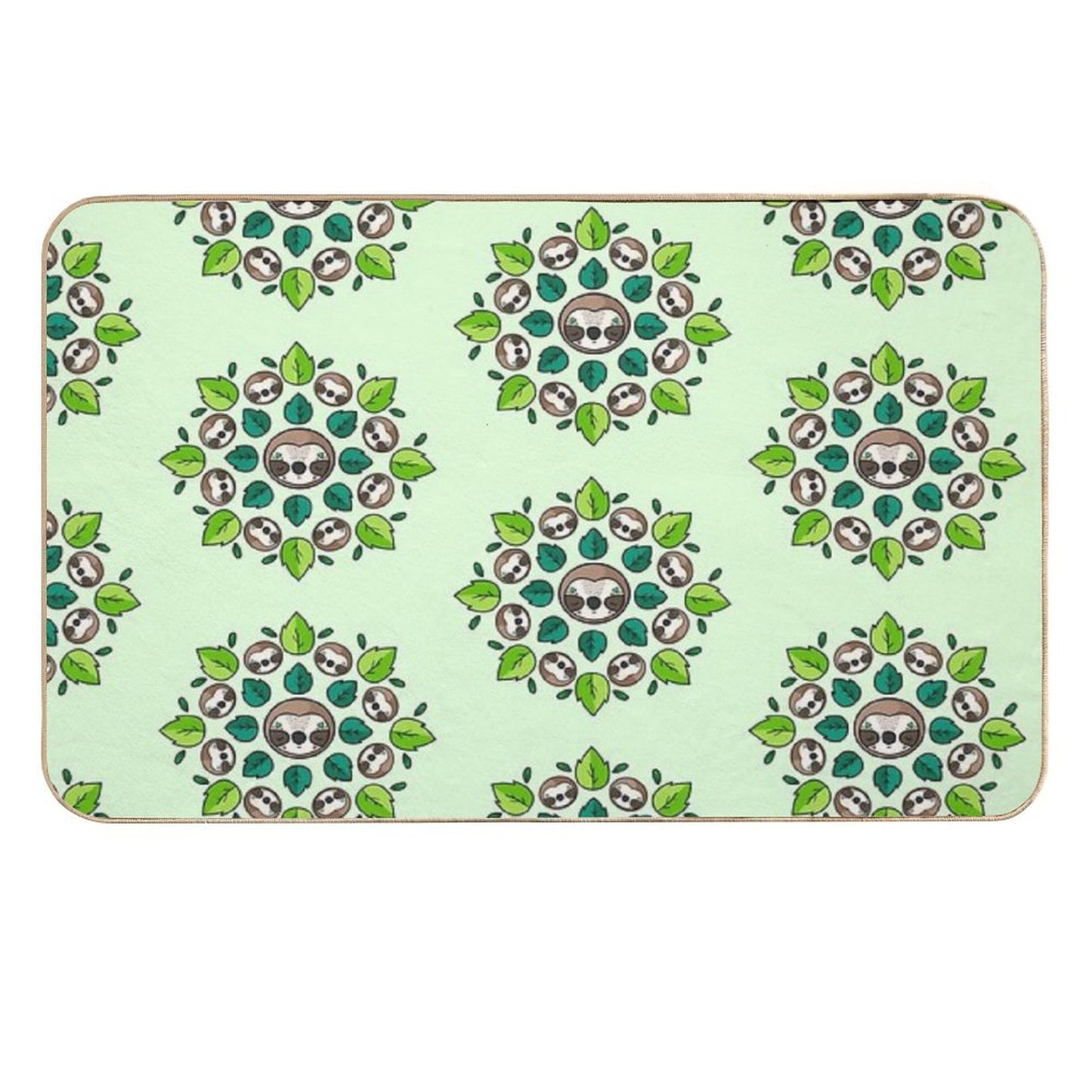 Mandala Sloth Slip-Resistant Bath Mat