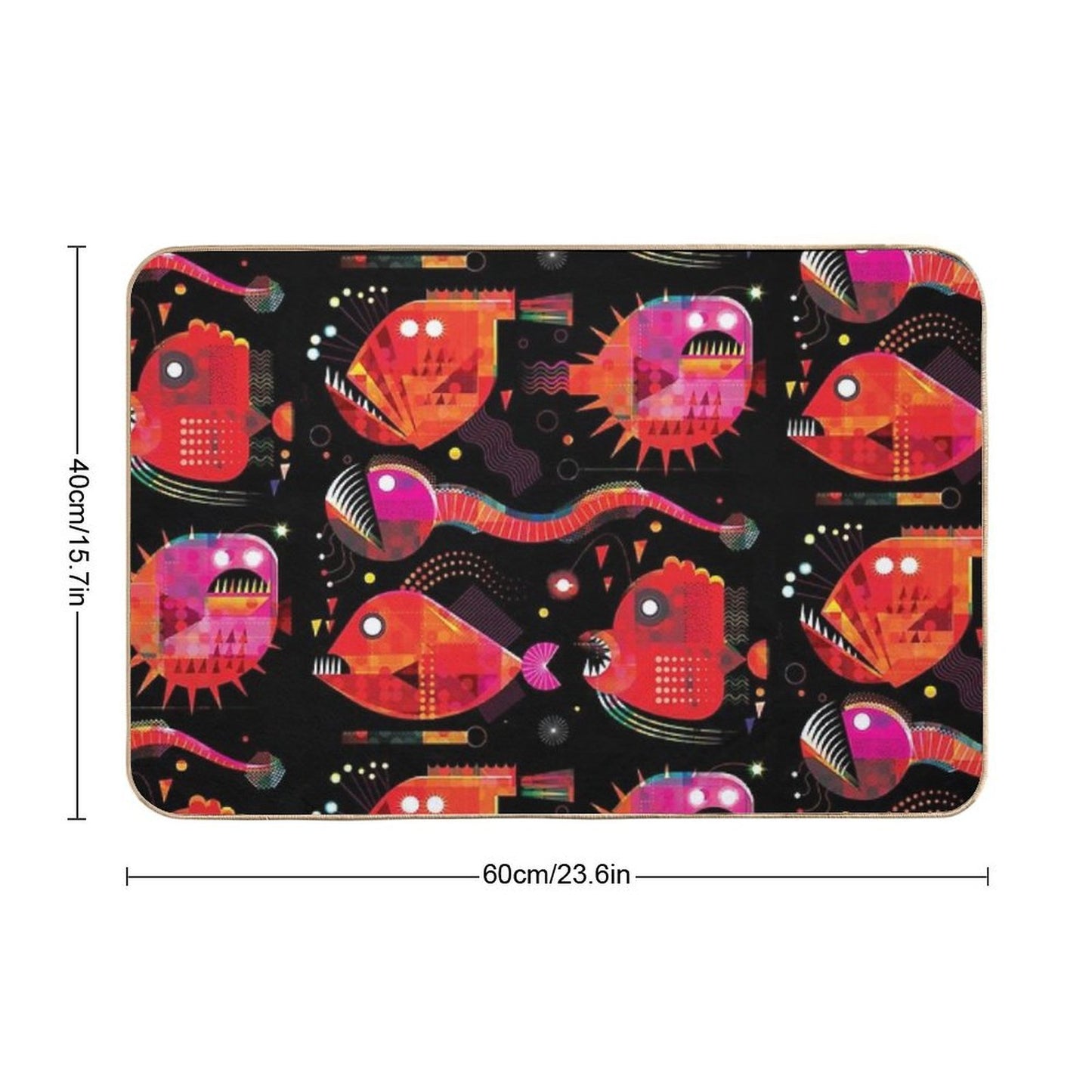 Abyssal Fish Slip-Resistant Bath Mat