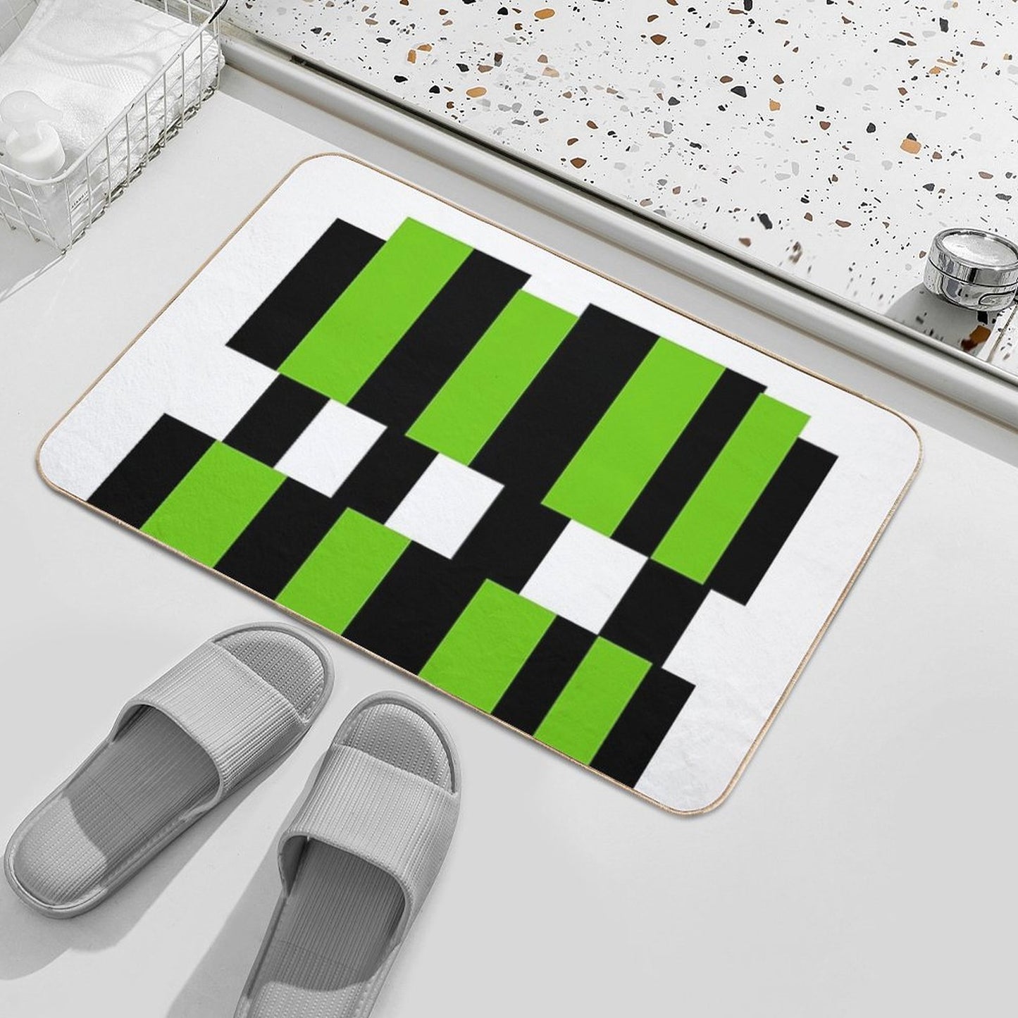 Geometric Pattern Anti-Trip Bath Mat