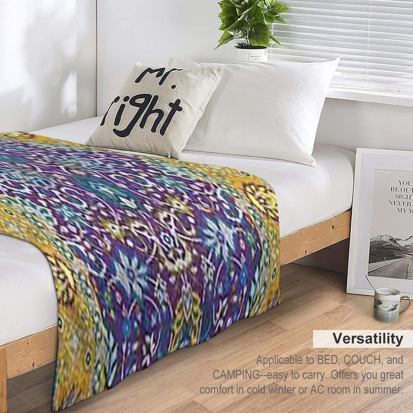 Oriental Rug Multi-functional Throw Blanket