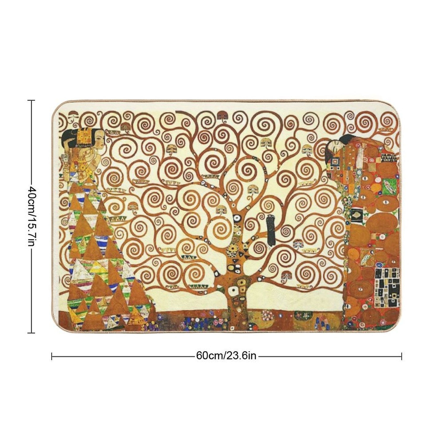 HD The Tree of Life, 1905 by Gustav Klimt - HIGH DEFINITION Anti-Trip Bath Mat