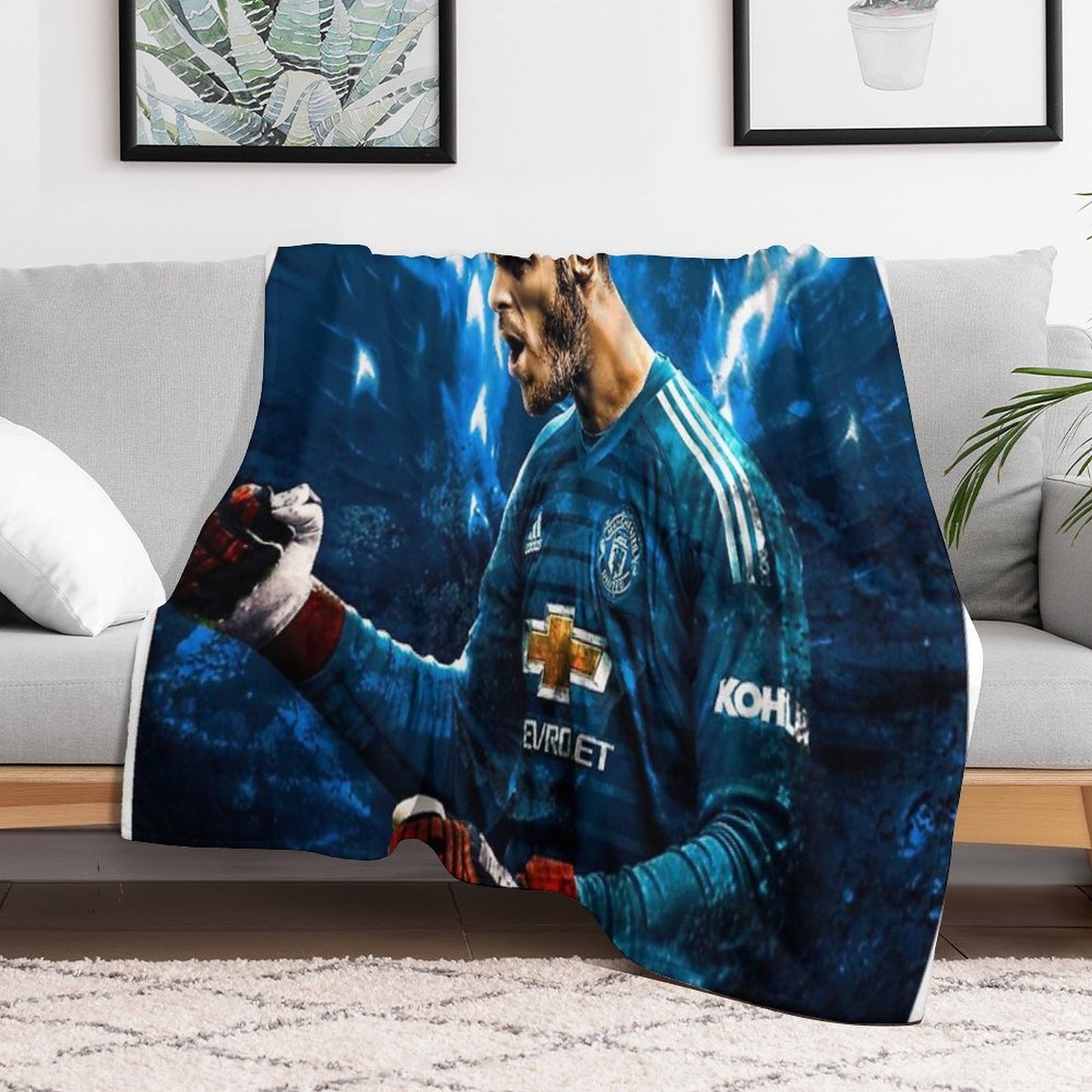 David De Gea Wrinkle-free Throw Blanket