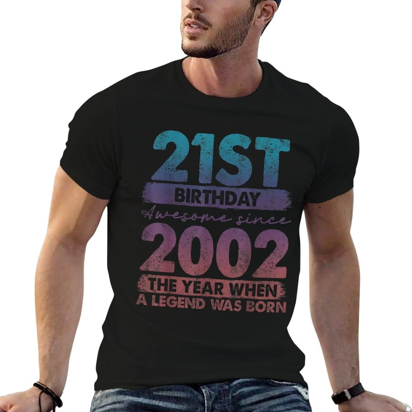 Vintage 2002 21 Year Old Gifts Limited Edition 21st Birthday Durable T-Shirt