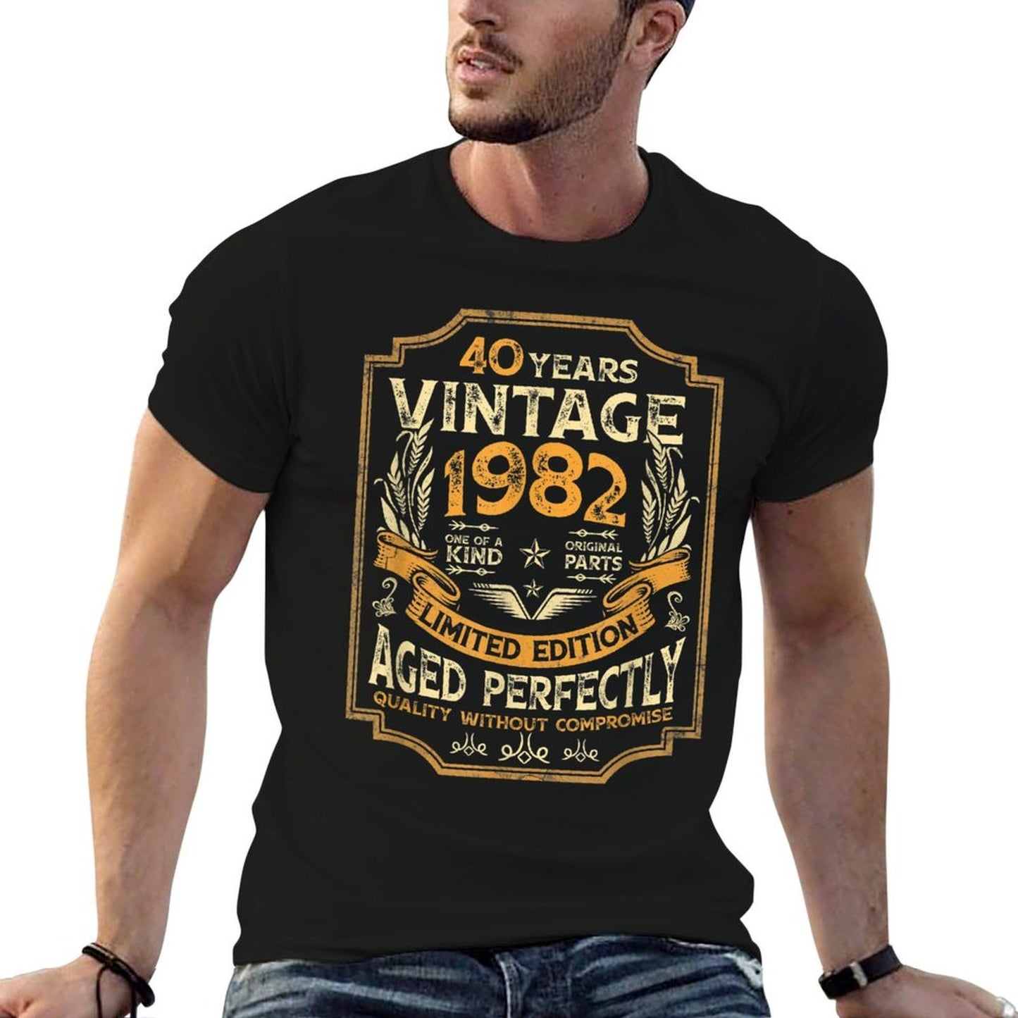 40 Year Old Vintage 1982 40th Birthday Polyester Blend T-Shirt