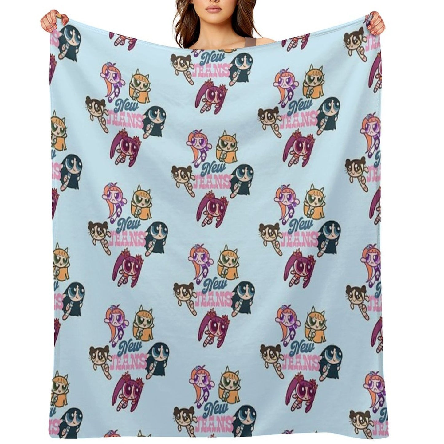 NewJeans Powerpuff Girls Lightweight Throw Blanket