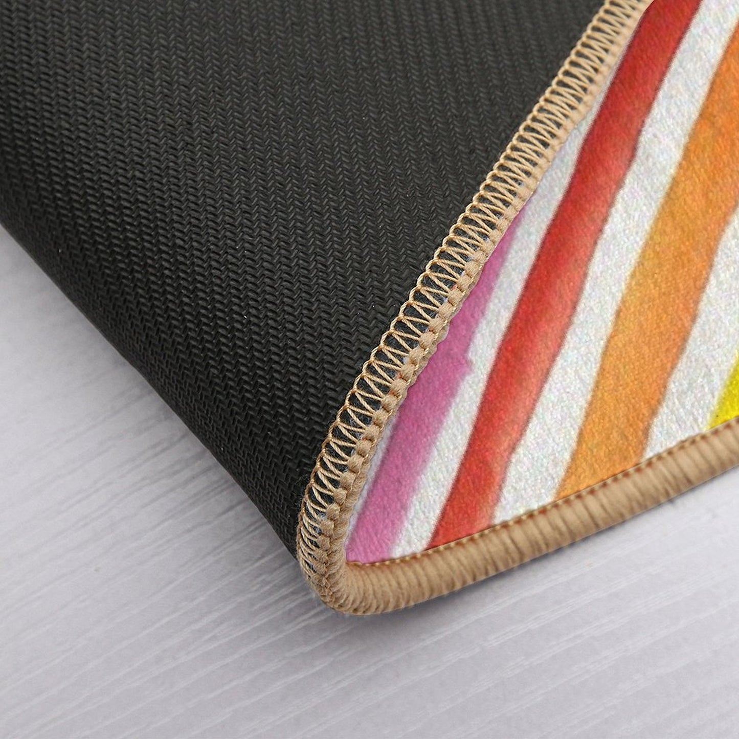 Rainbow Zebra Stripes Easy To Clean Bath Mat