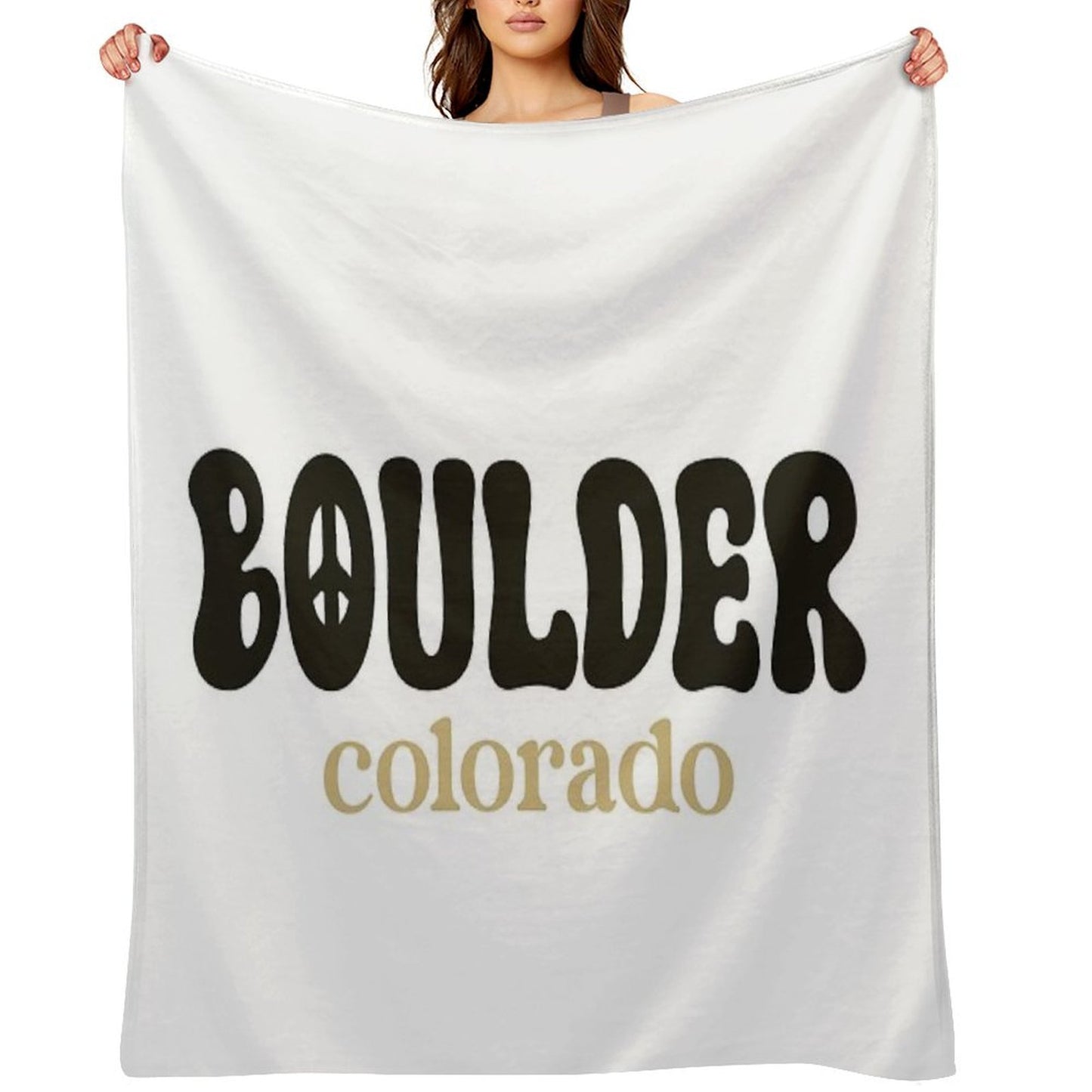 Boulder, CO Plush Throw Blanket