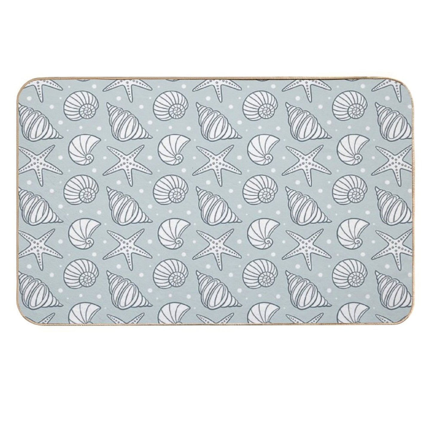 Cute Shells in The Ocean Long-Lasting Bath Mat