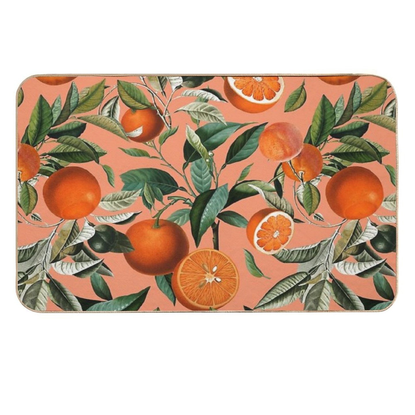 Vintage Fruit Pattern XII Long-Lasting Bath Mat
