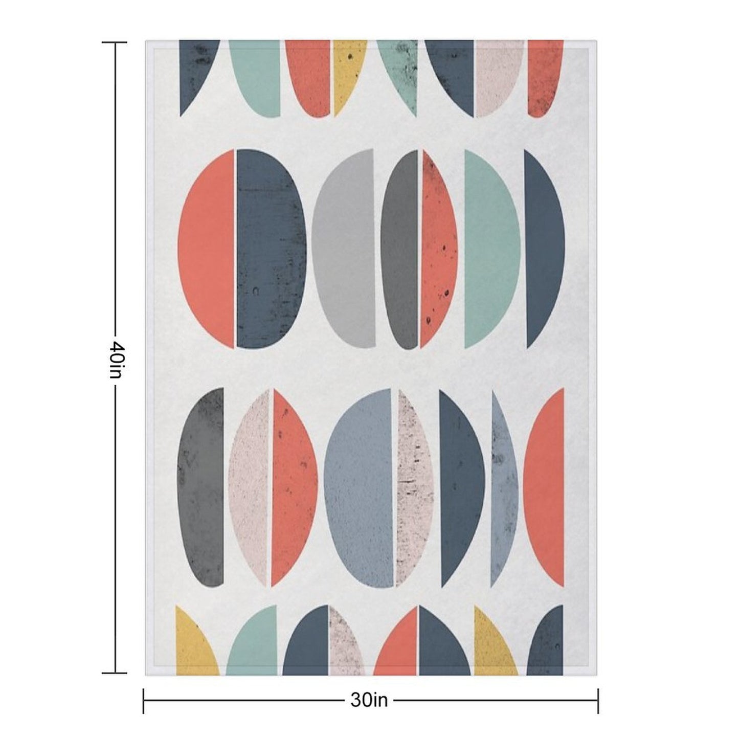 Mid Century Retro Shrink-resistant Throw Blanket