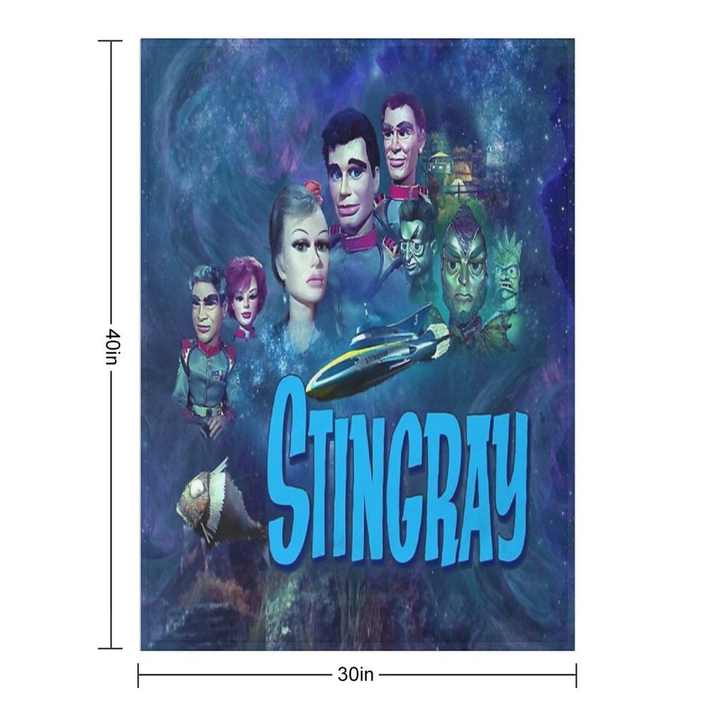 STINGRAY 1 Machine-washable Throw Blanket