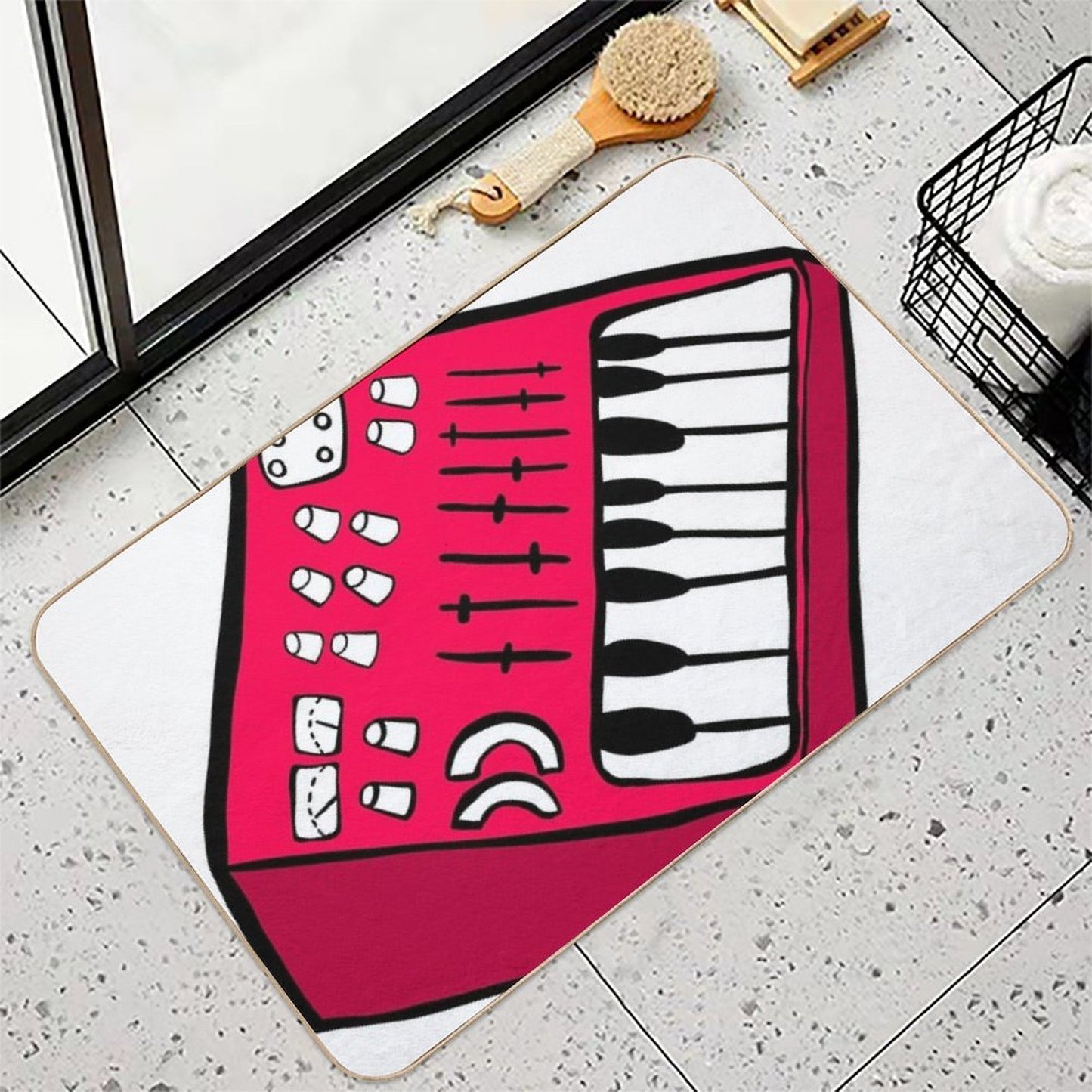 The Red Synthesizer Stain-Proof Bath Mat
