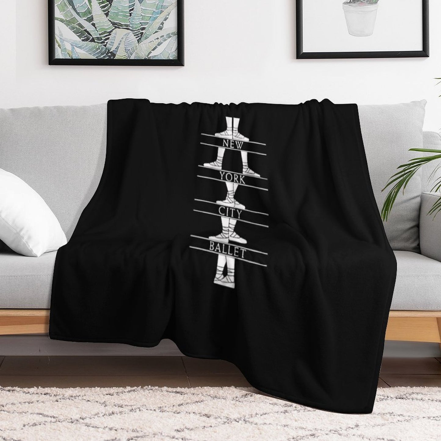 New York City Ballet Classic Easy Care Throw Blanket