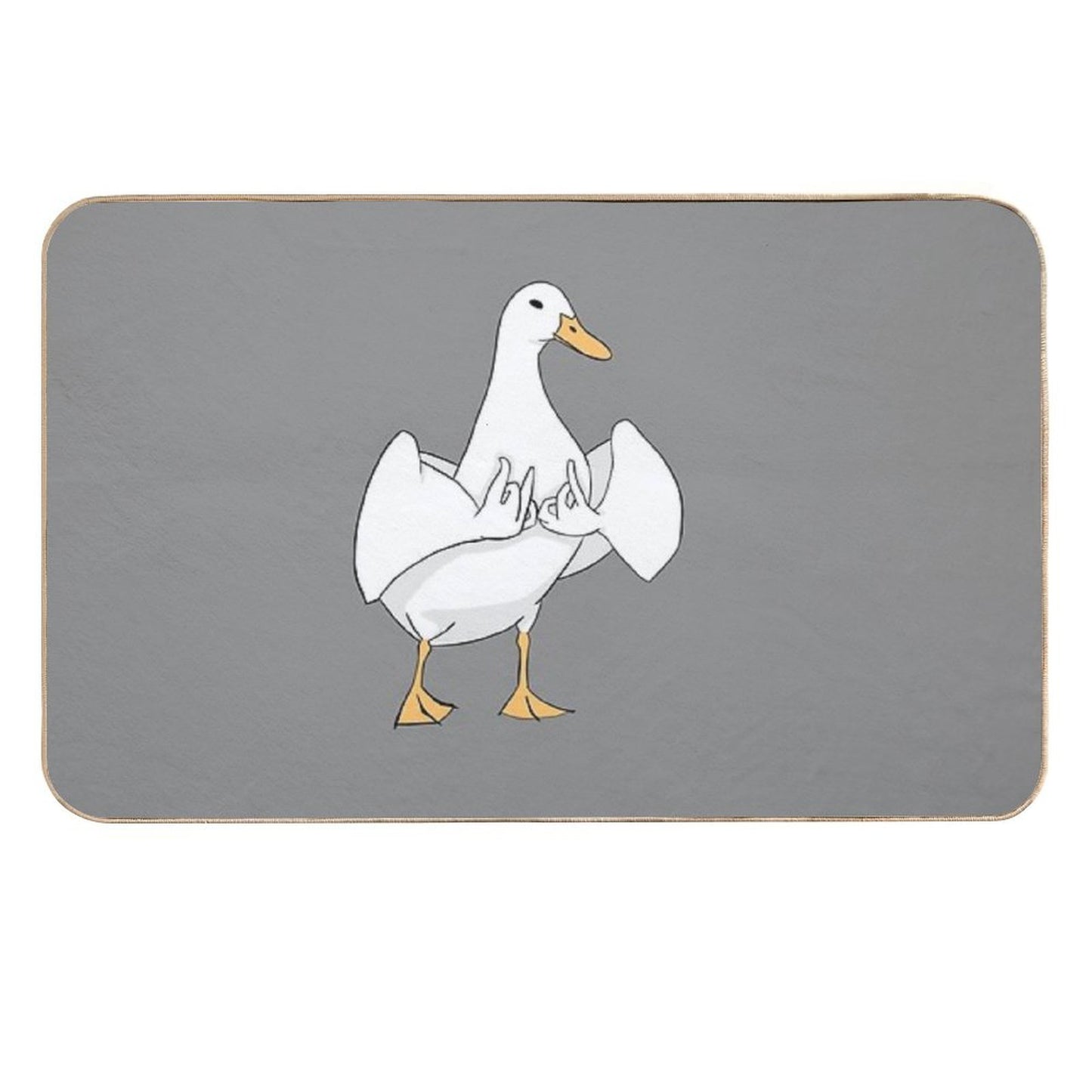 Gang Sign Duck Easy Maintenance Bath Mat