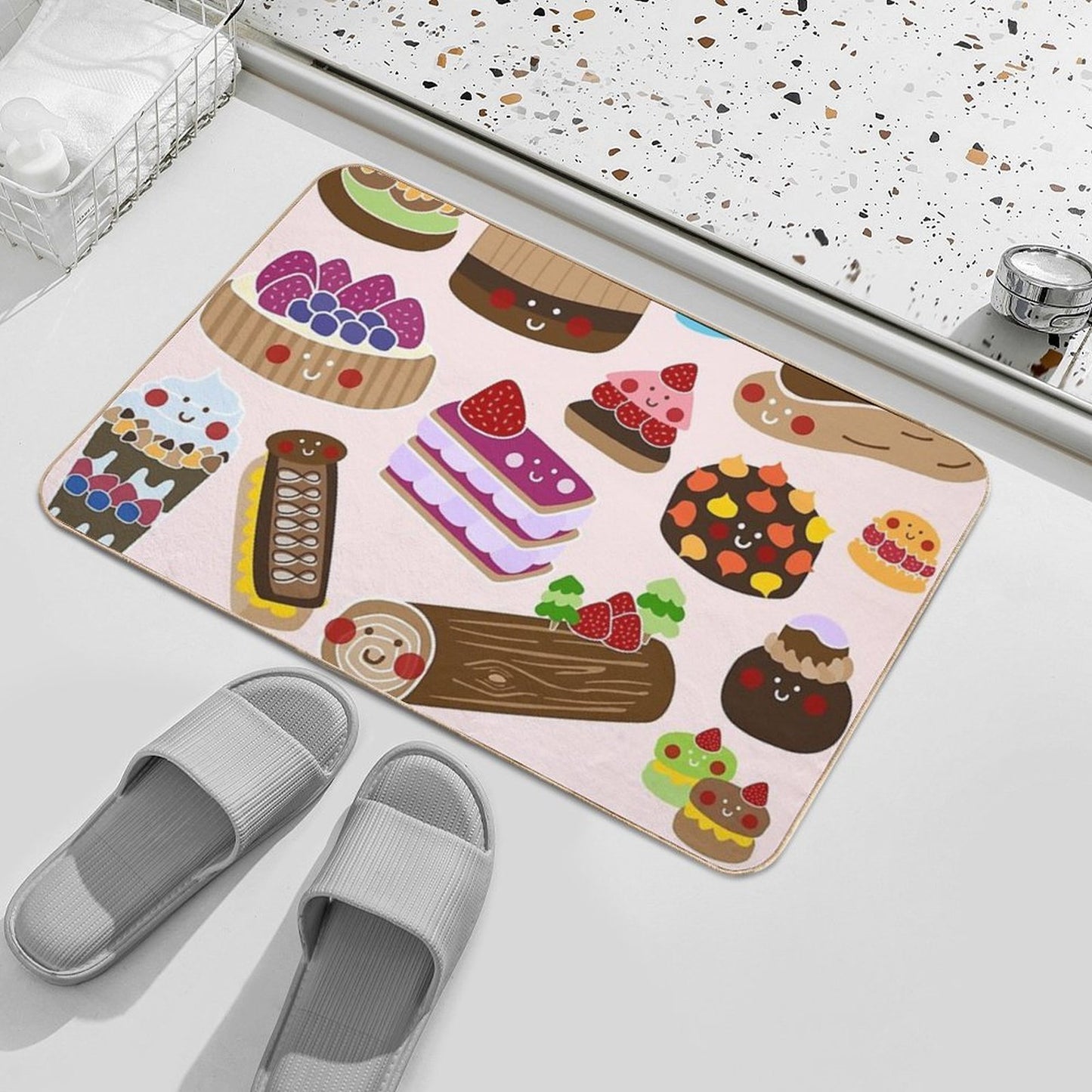 Sweet Tooth Rapid-Drying Bath Mat
