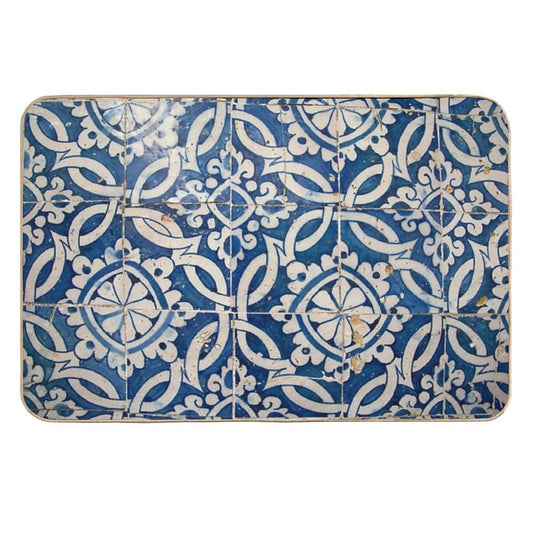 Vintage Portuguese Azulejo  Anti-Trip Bath Mat