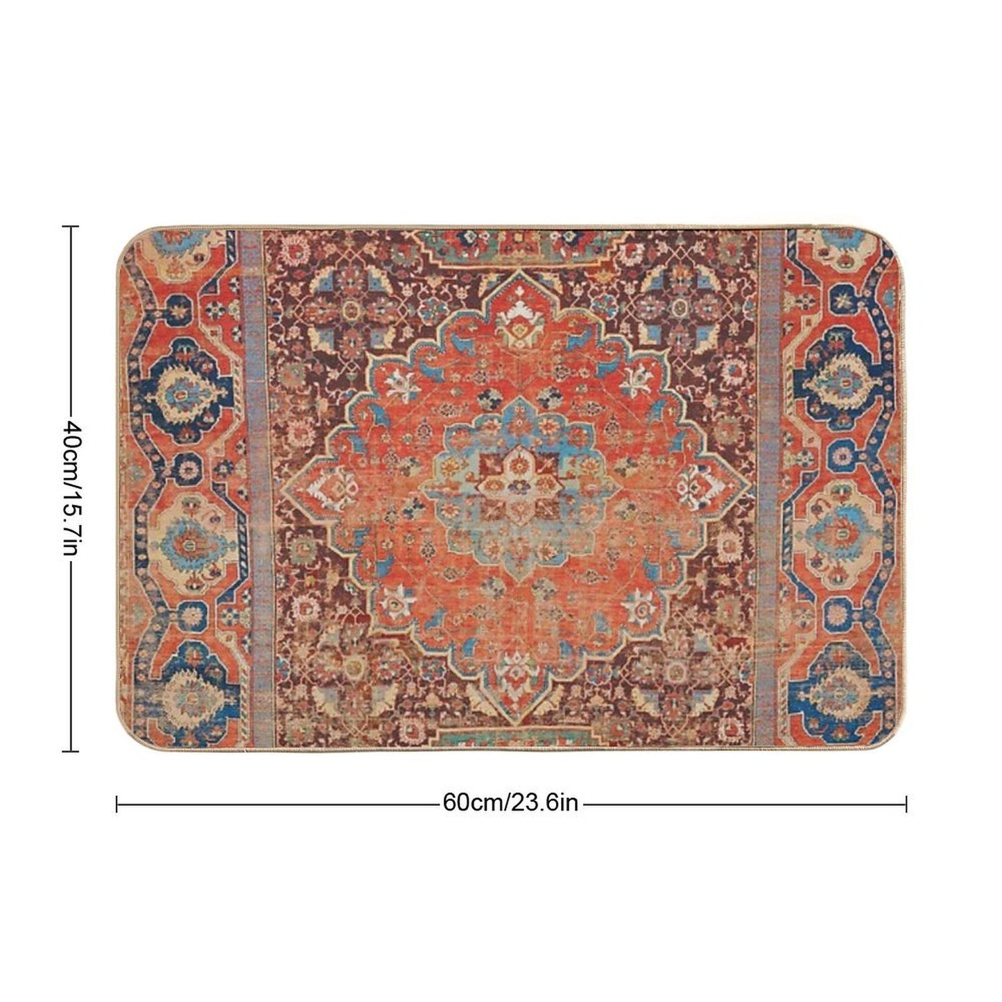 17th Century Persian Rug Print Easy Maintenance Bath Mat