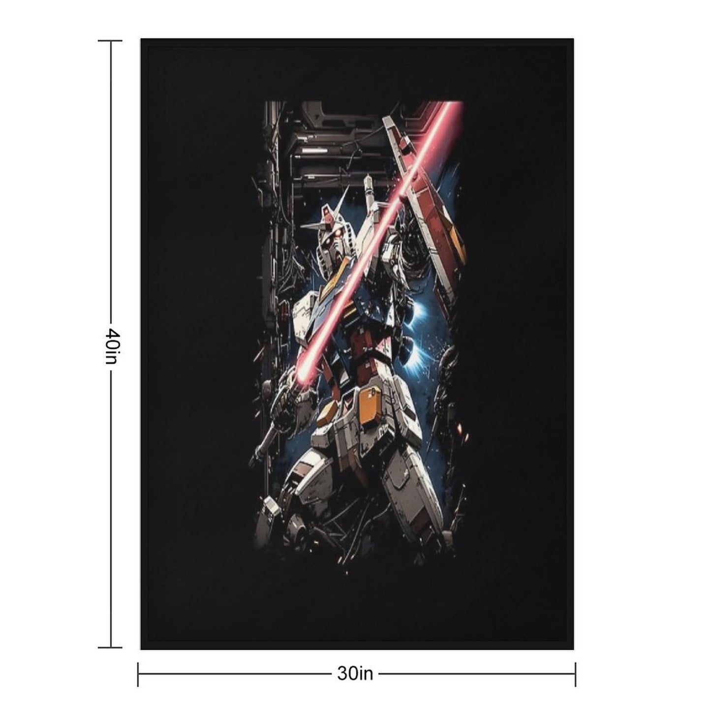 RX 78 2 Gundam Lightweight Throw Blanket