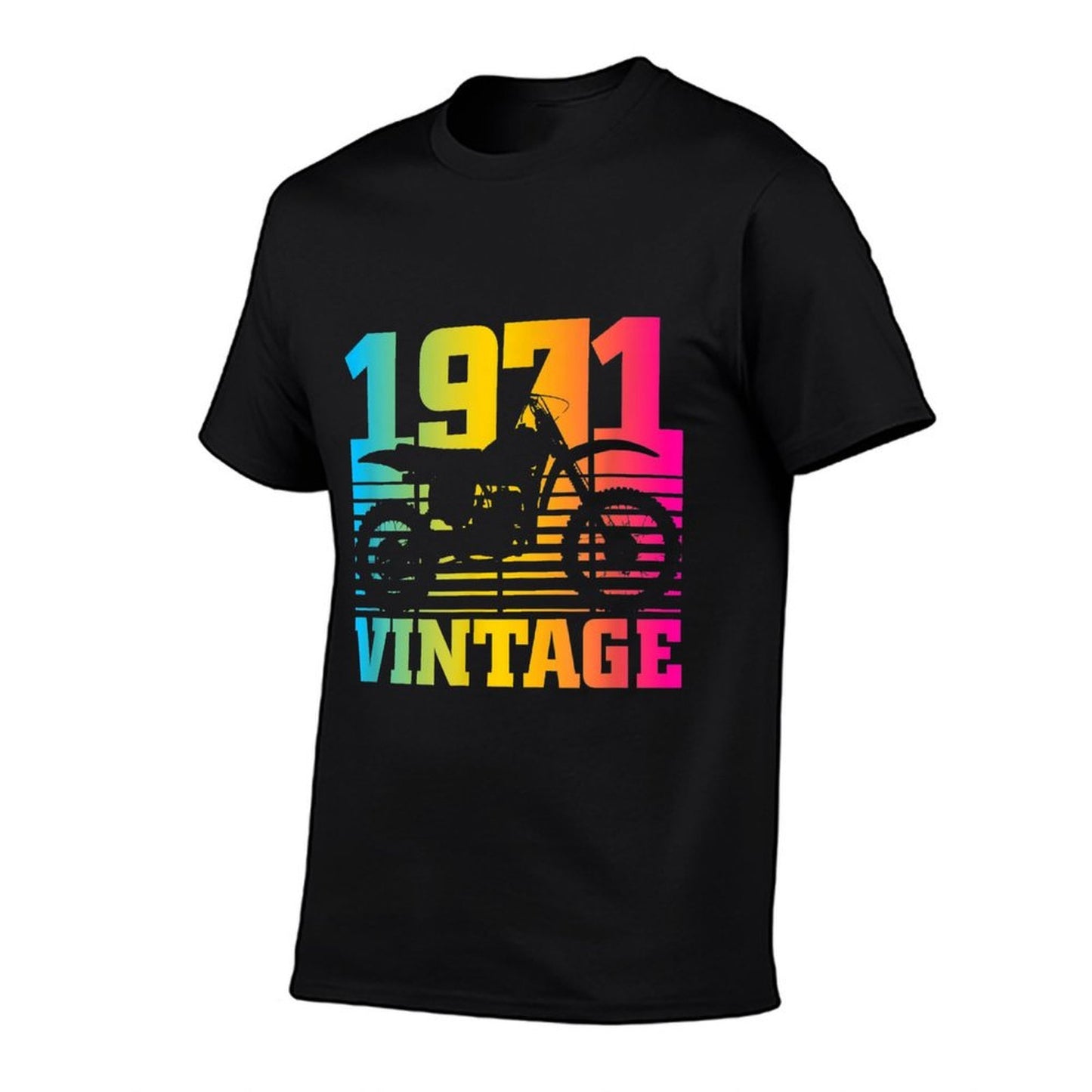 Vintage 1971 Retro Motocross Dirt Bike 50th Birthday Relaxed-fit T-Shirt