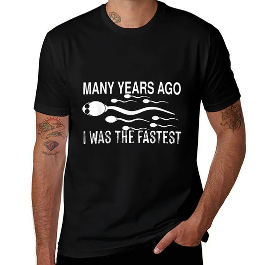 Many Years Ago I Was The Fastest Funny Sperm  Oversized Silhouette T-Shirt